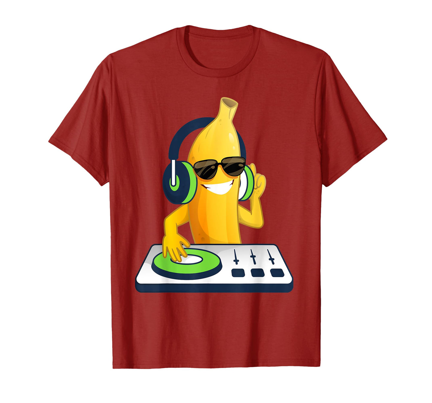 Funny Cool DJ Banana Sunglusses Costume Banana Lovers Fun T-Shirt