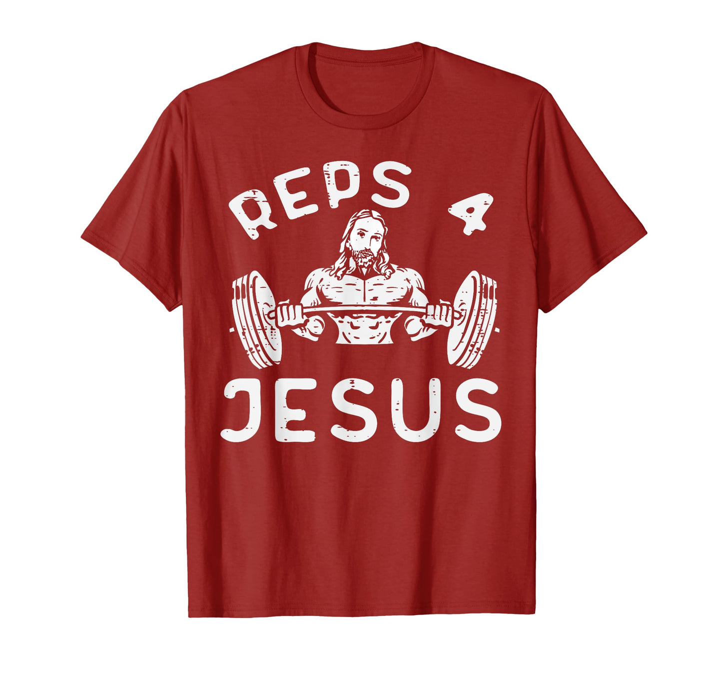 Workout Reps 4 Jesus Gym Christian Weightlifting Men Women T-Shirt