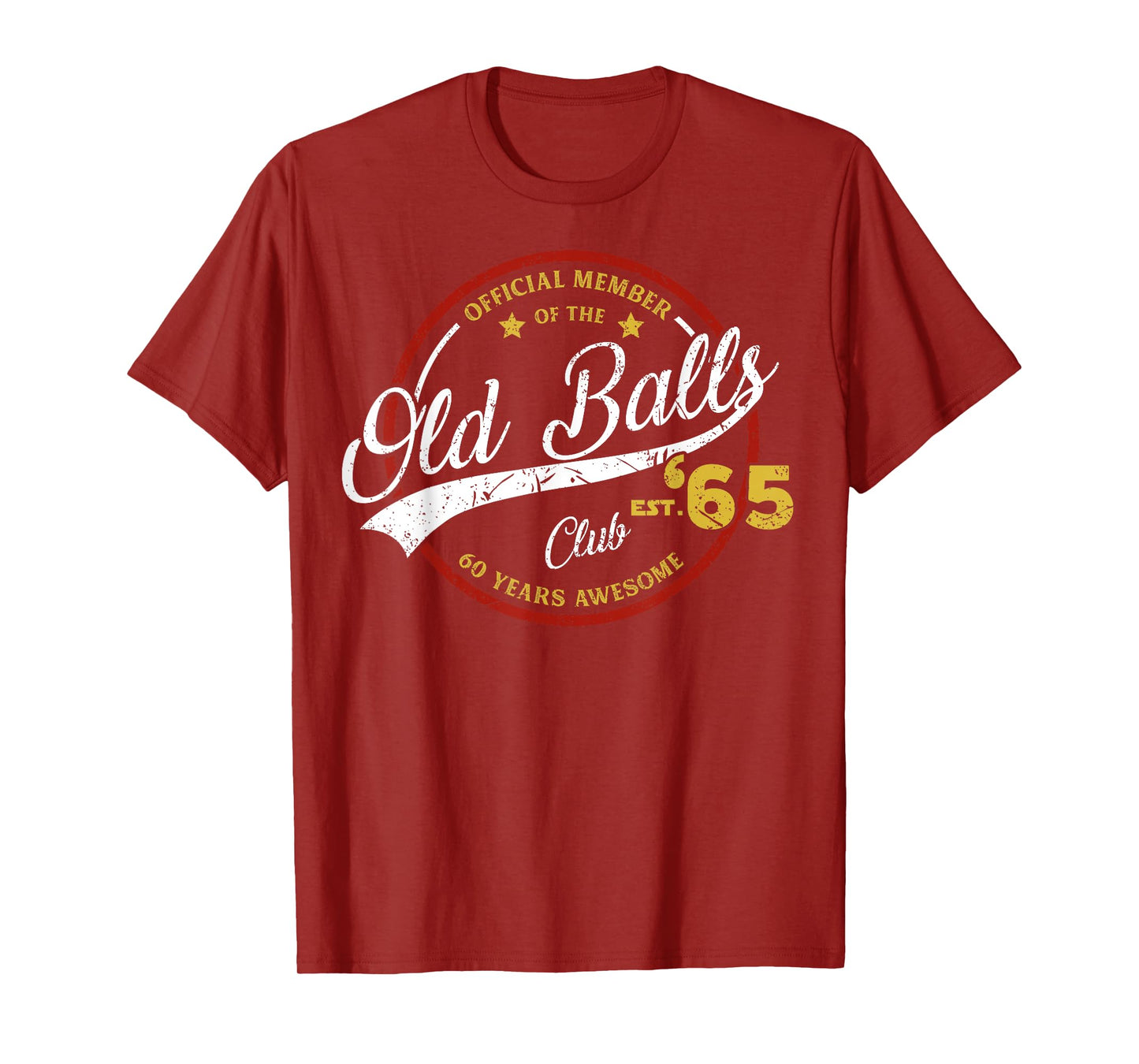 Vintage 60th Birthday Old Balls Club 1965 for Old Man T-Shirt