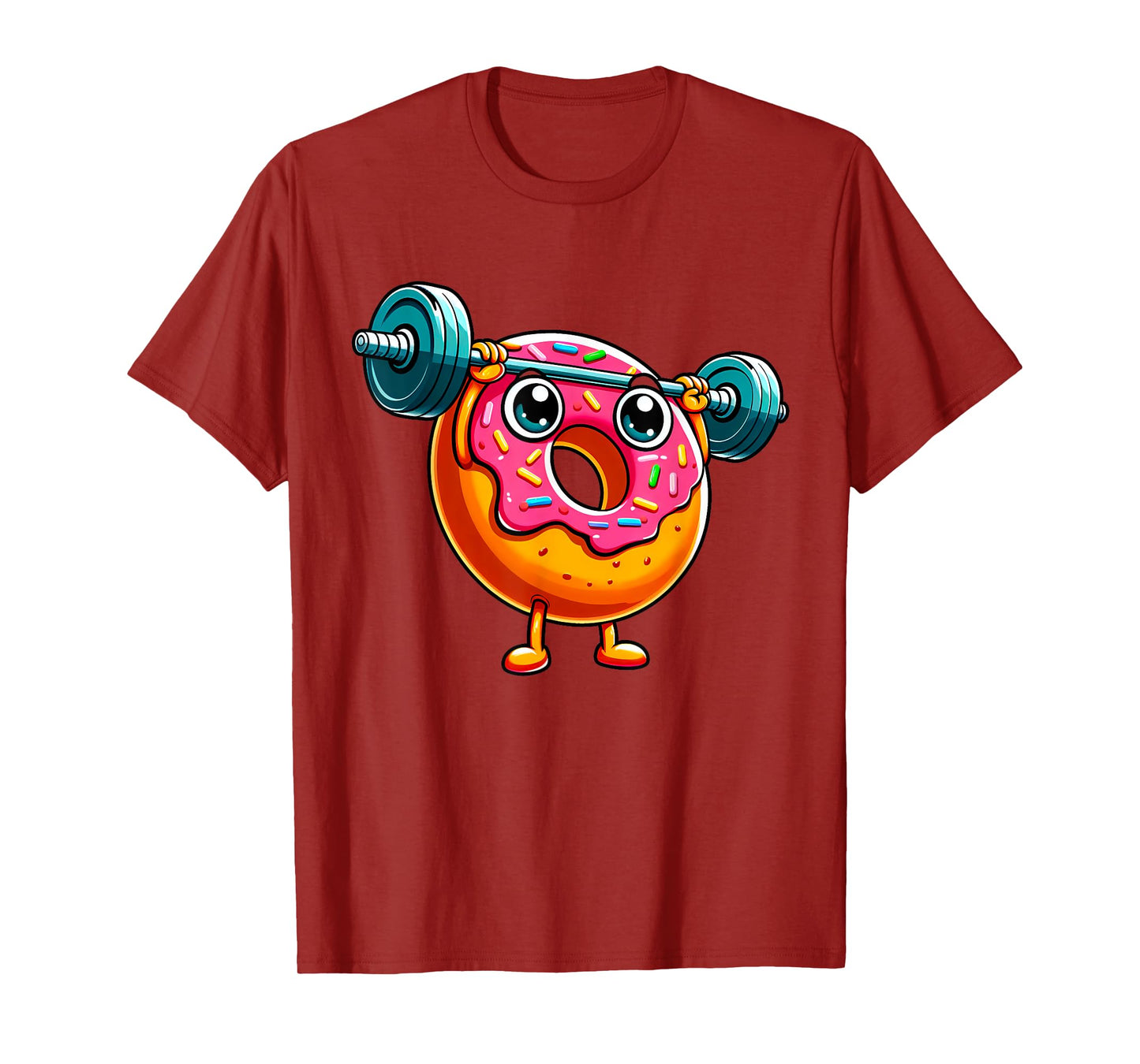 Weightlifing Funny Fitness Workout Gym Donut Lover Men Women T-Shirt