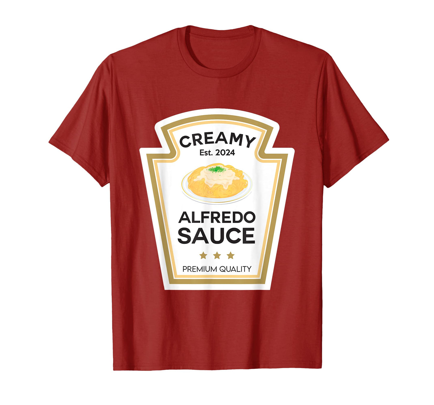 Creamy Alfredo Sauce Condiment With Jesus Christian Family T-Shirt