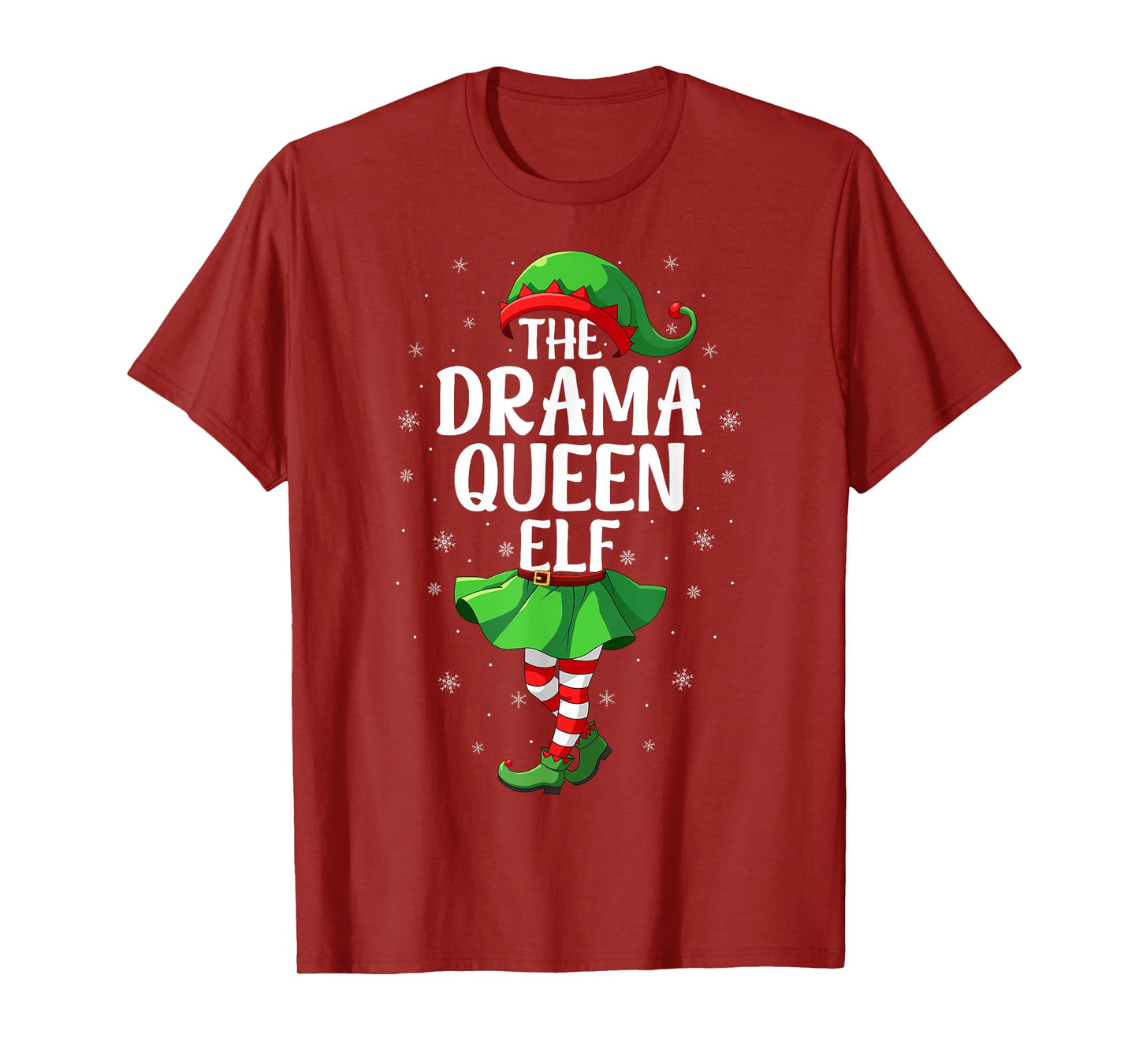 Drama Queen Elf Christmas Girls Women Elf Squad Xmas Family T-Shirt