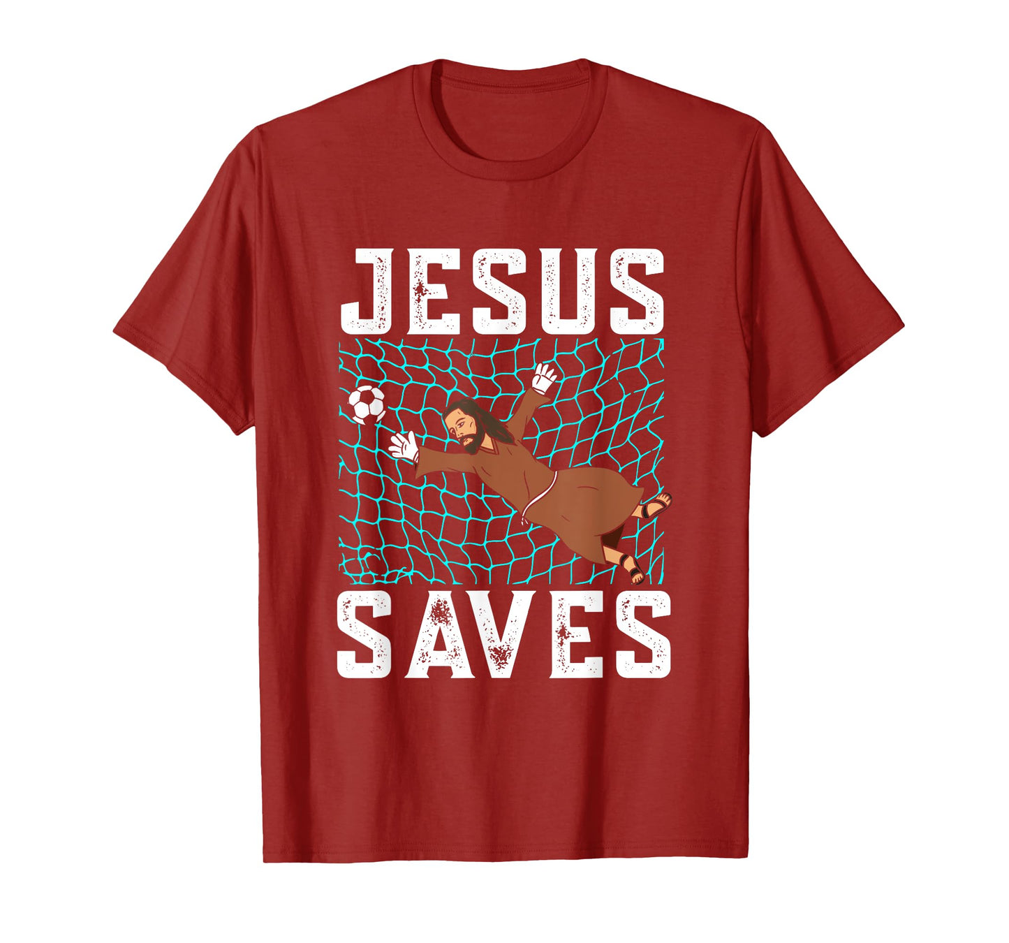 Jesus Saves I Christian Faith I Jesus Soccer Goalkeeper T-Shirt