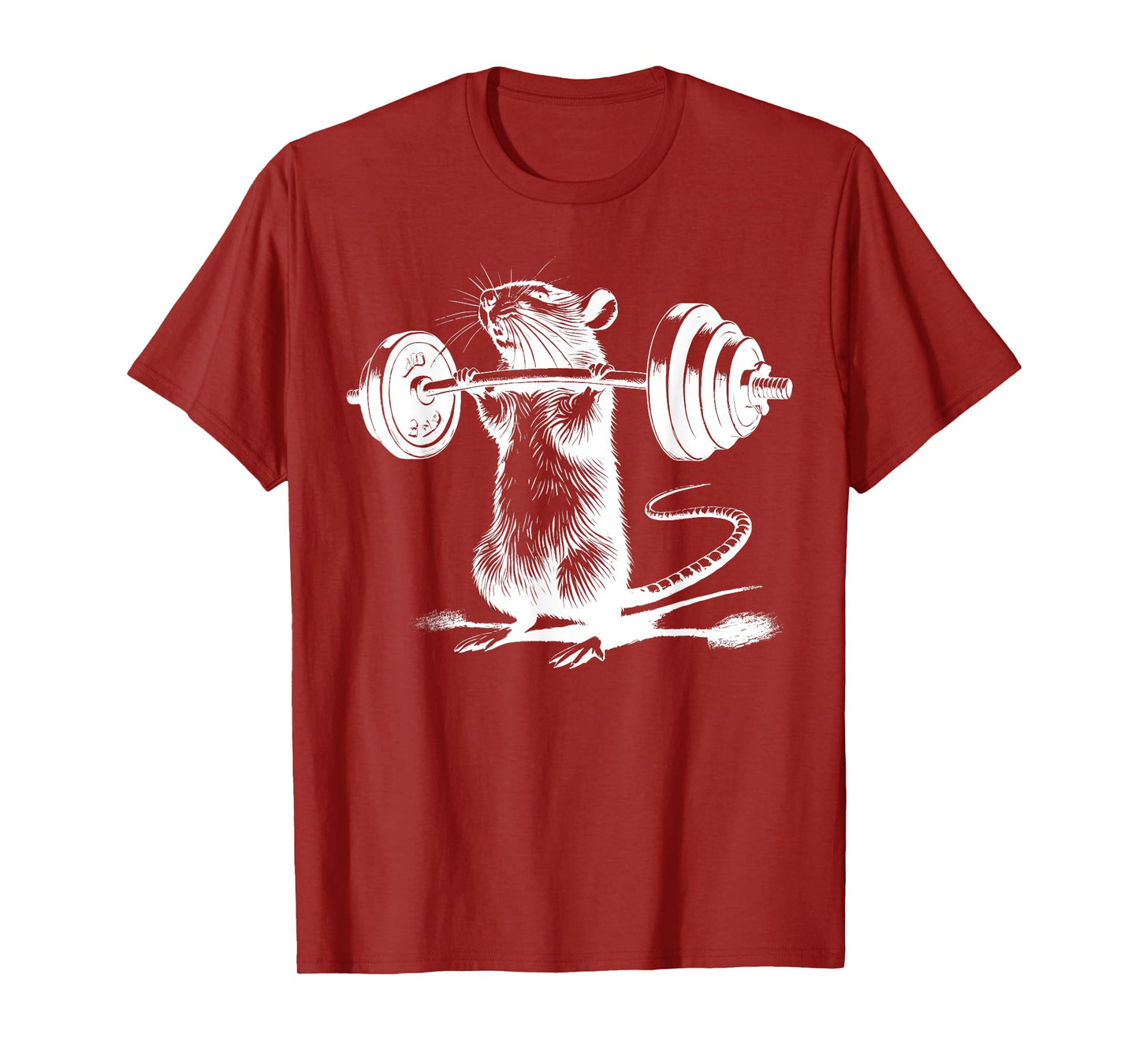 Retro Gym Rat Fitness Bodybuilding Workout Weight Lifting T-Shirt