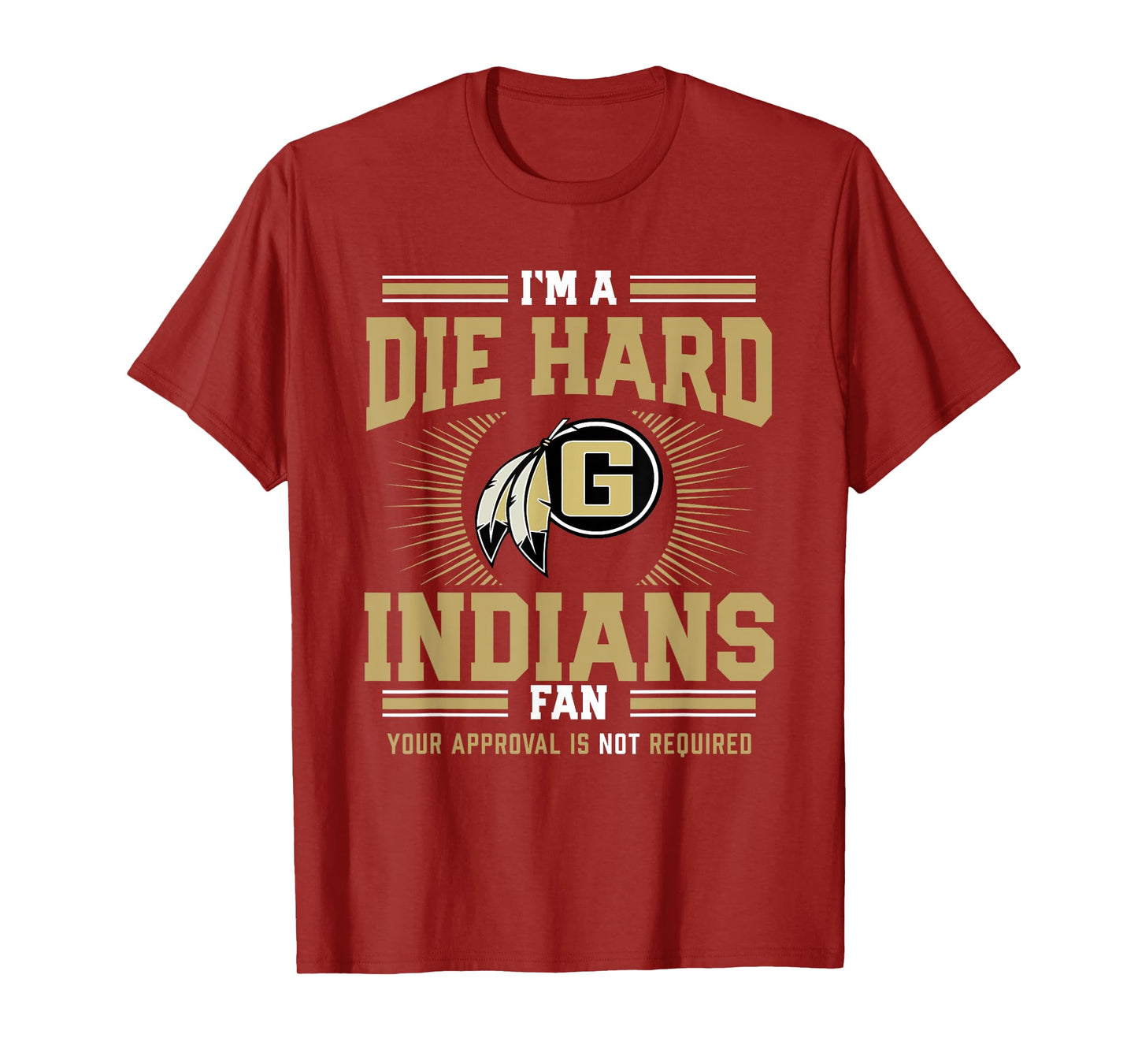 Gaffney Indians Logo Die Hard Fan HS T-Shirt