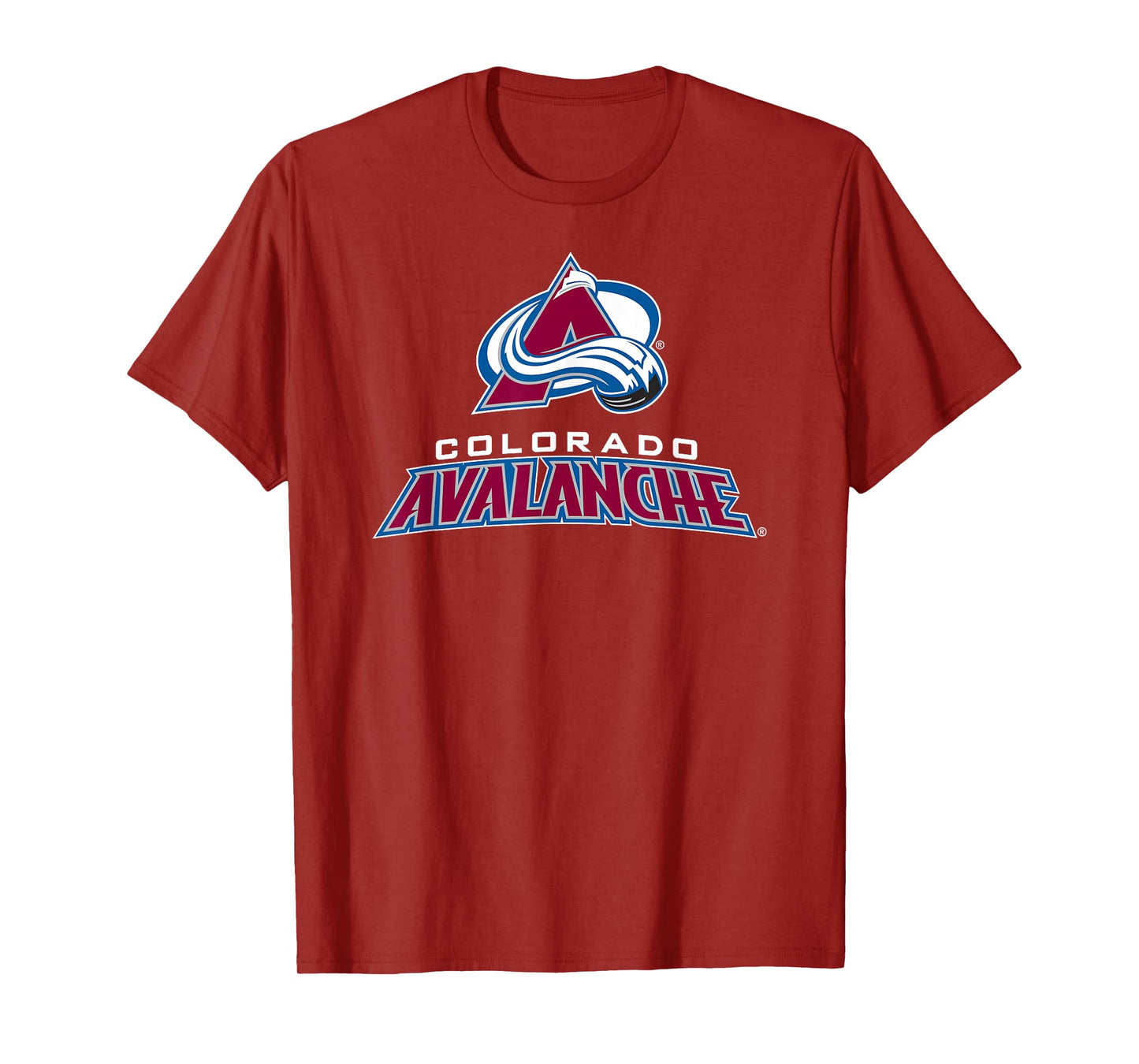 Colorado Avalanche Power Play T-Shirt - Blue, Unisex-Adults/Kids, Short Sleeve, Modern Casual, Solid with Print, NHL Officially Licensed
