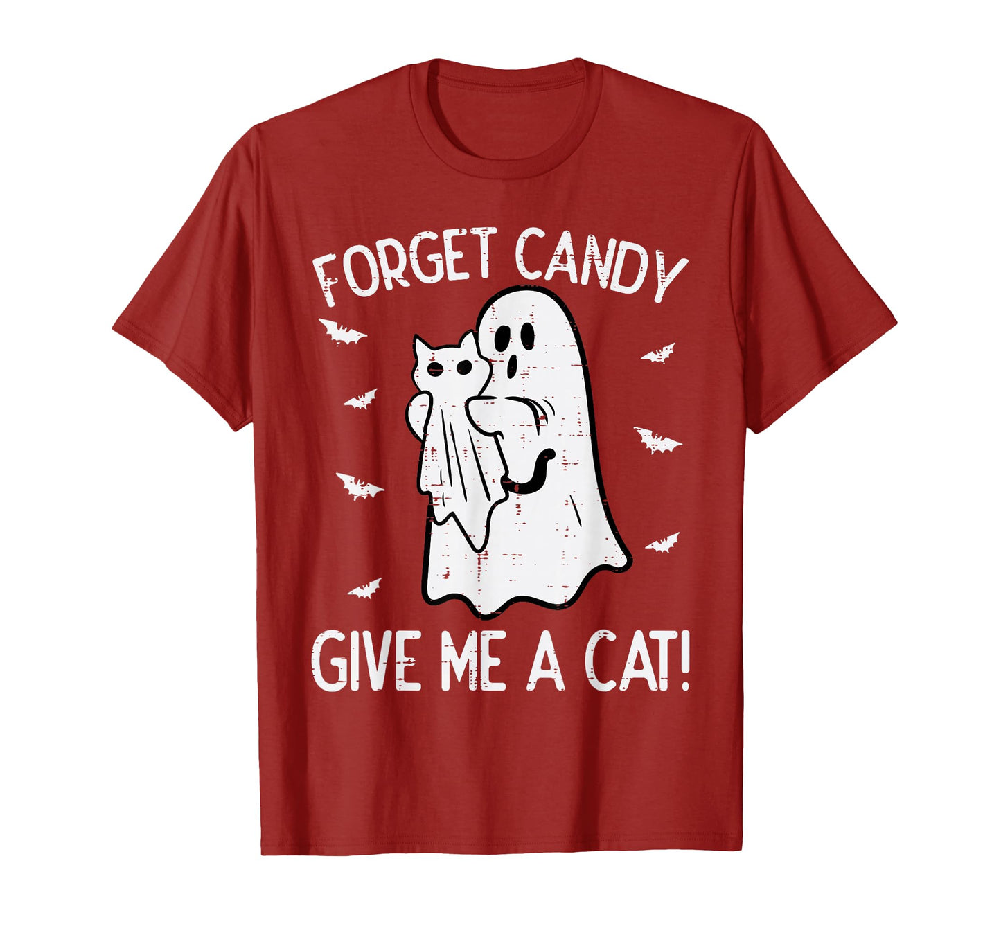 Halloween Forget Candy Give Me Cat Funny Costume Men Women T-Shirt