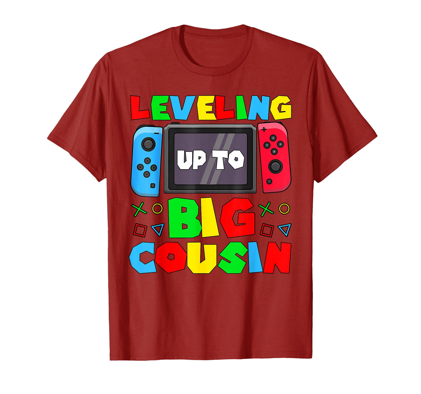 Leveling Up To Big Cousin Shirt Game Controller Kids Toddler T-Shirt