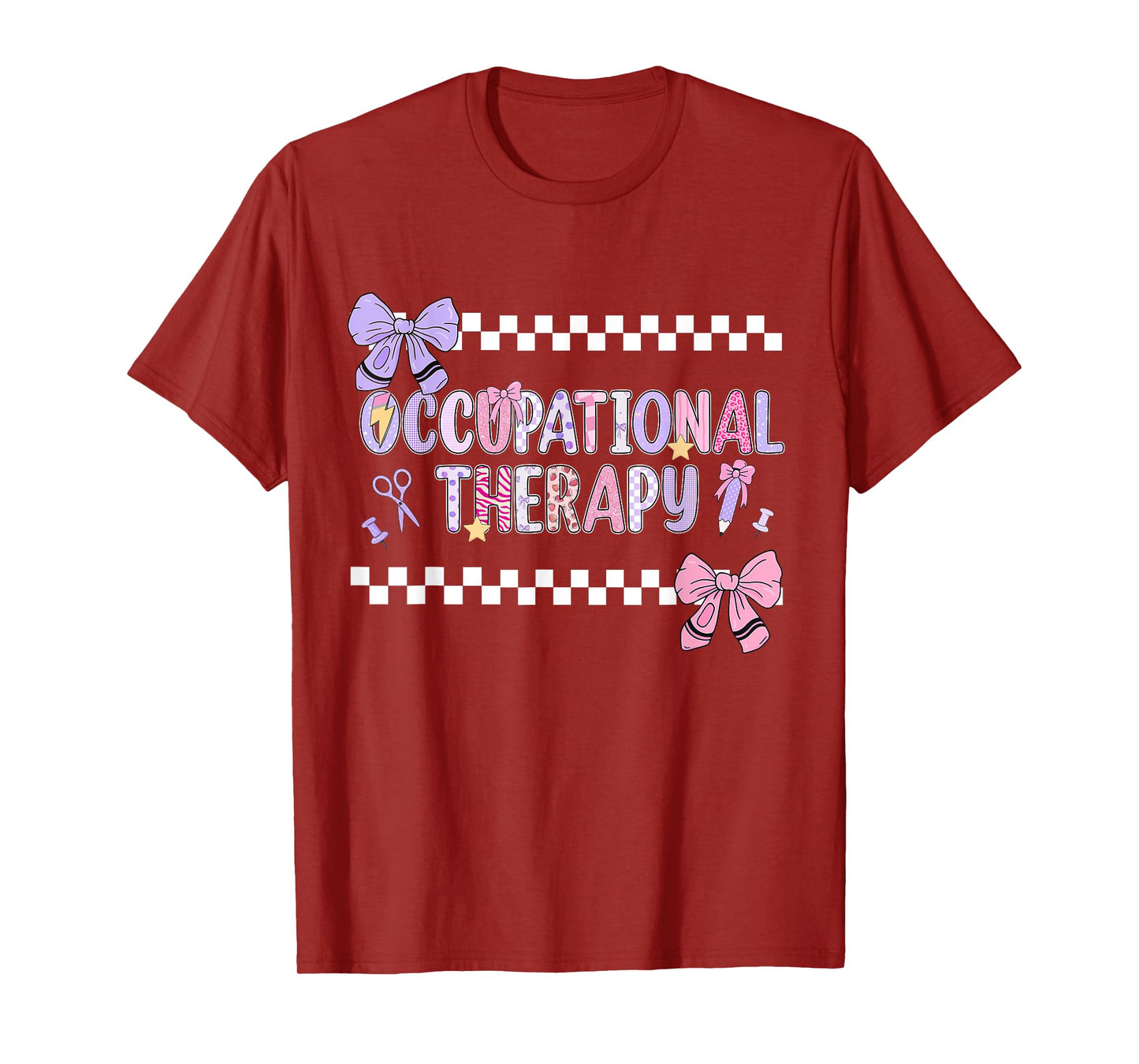 Occupational Therapy Vintage Bow Coquette OT COTA Therapist T-Shirt