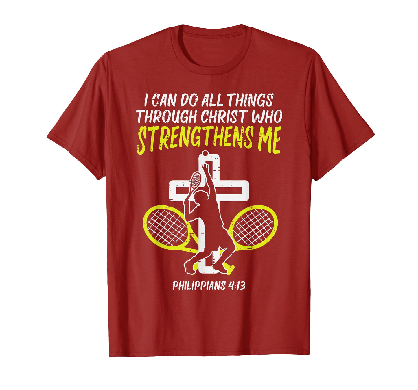 Can Do All Things Tennis God Jesus Christian Men Women Kids T-Shirt