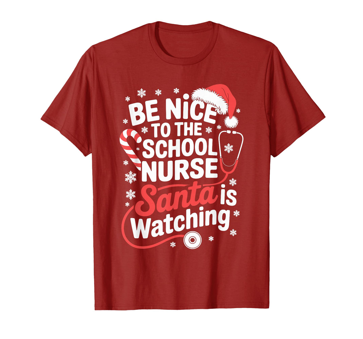 Funny School Nurse Christmas Nursing Humor Xmas T-Shirt