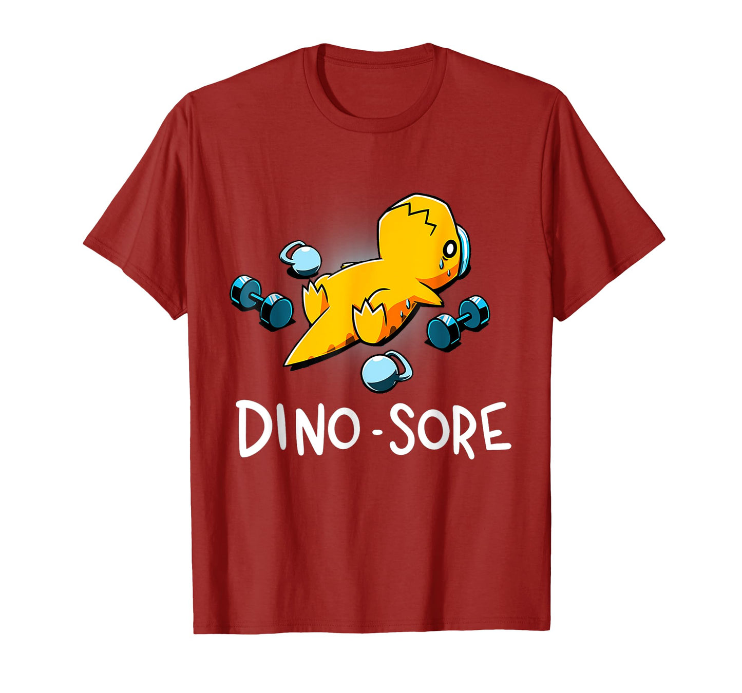 Funny Dinosaur Workout Gym Fitness Lifting, Cute Dino Sore T-Shirt