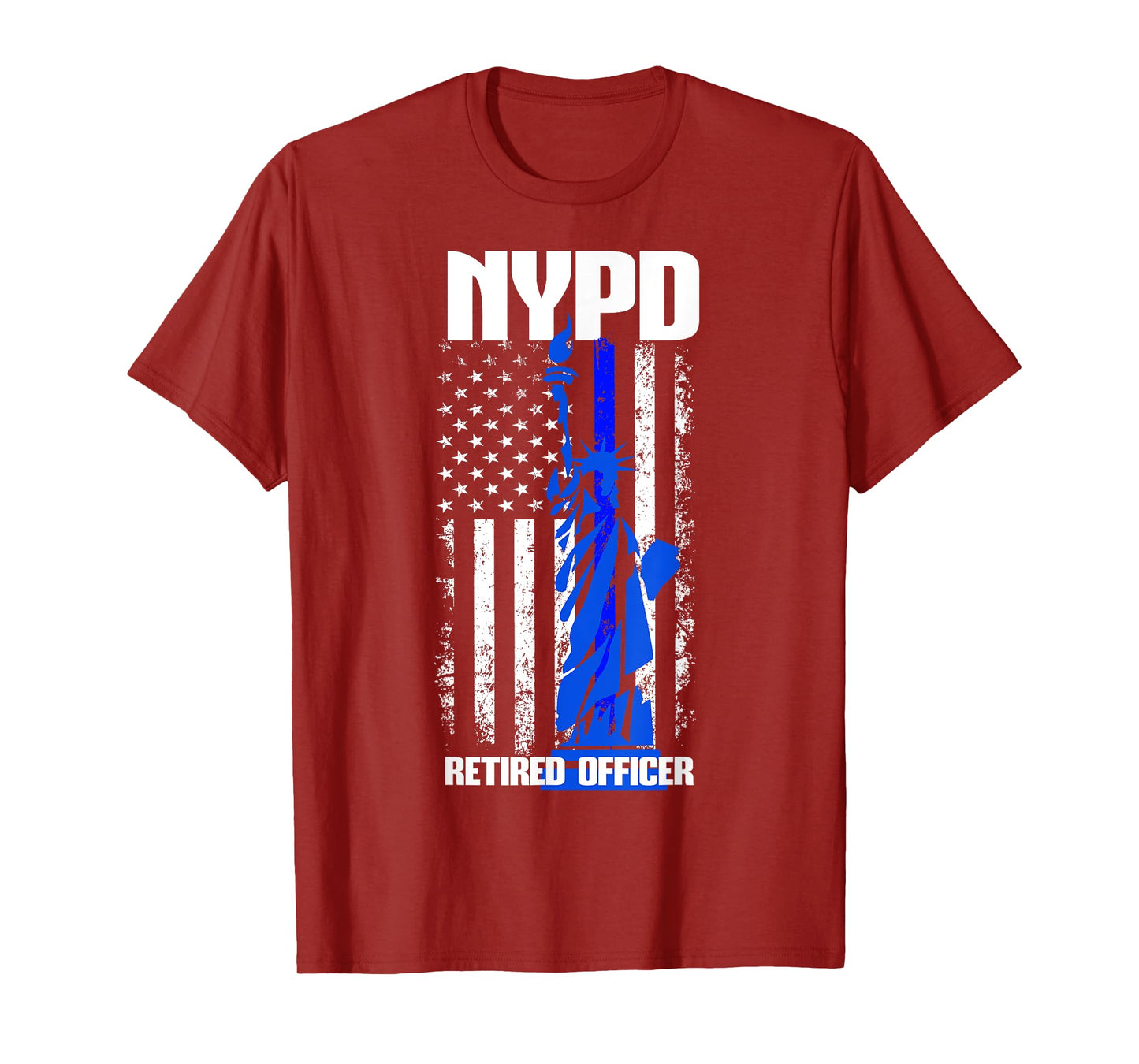 NYPD New York Police Department Statue Of Liberty Retired T-Shirt