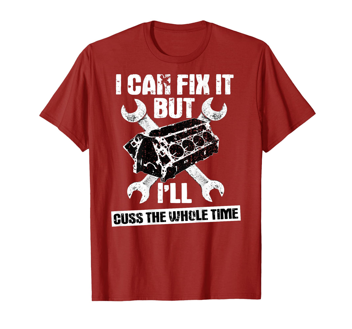 Mechanic Funny Car Repair Design On Back T-Shirt