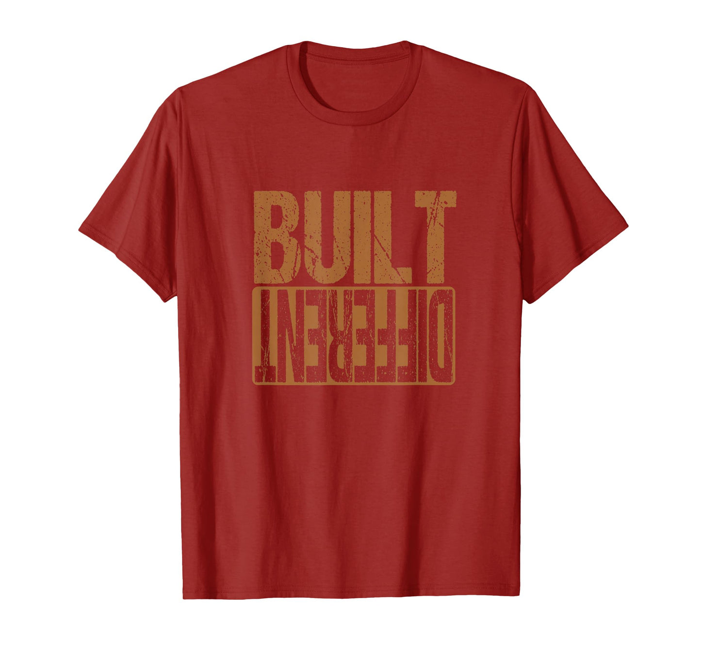 Match Brown Color Graphic Tee Brown Built Different Brown Color Graphic T-Shirt