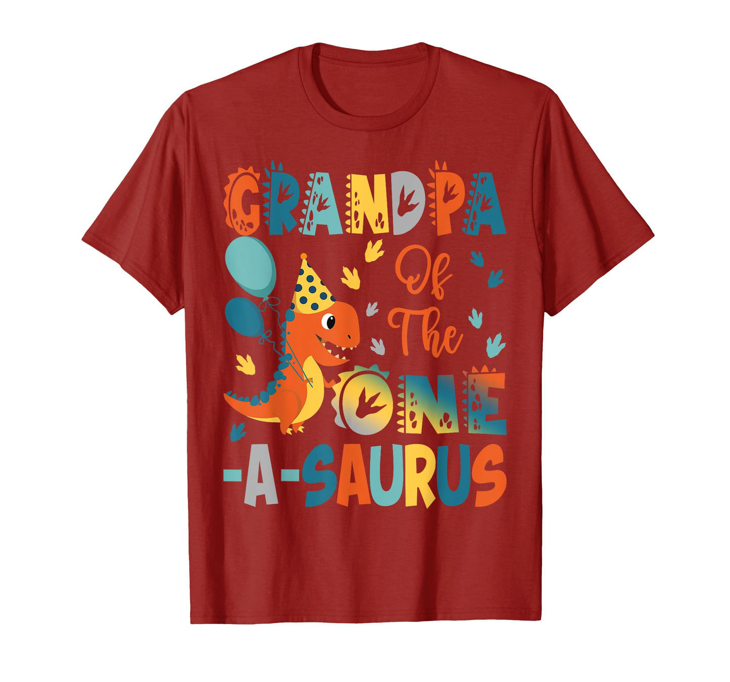 Grandpa Of The One-A-Saurus 2Nd Birthday Dinosaur Party T-Shirt