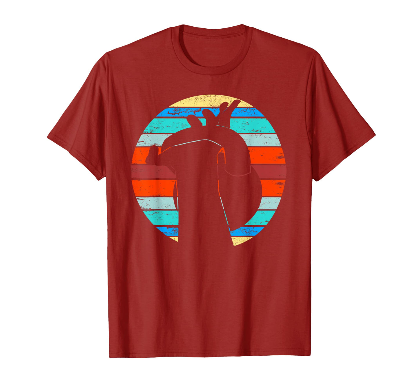 Vintage Workout Kettlebell Retro Sunset Gym Fitness Gift T-Shirt
