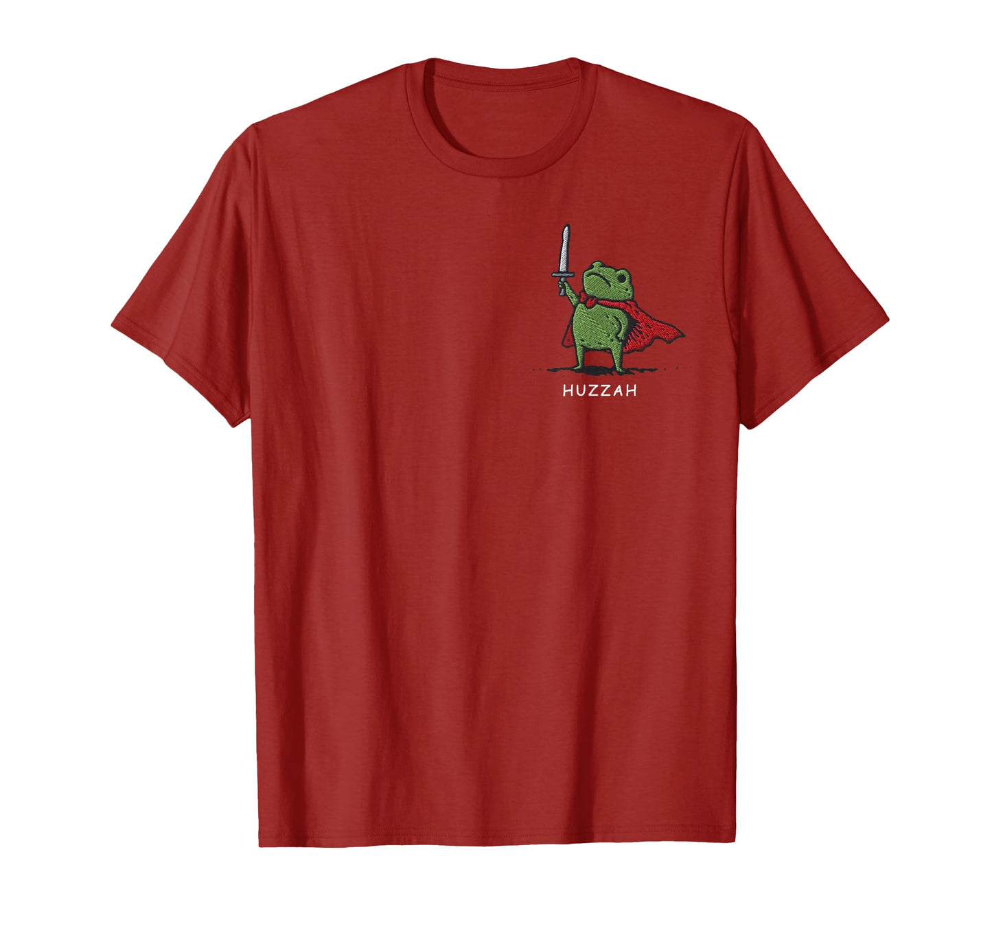 Huzzah Frog Knight Funny Sword Meme Quote T-Shirt