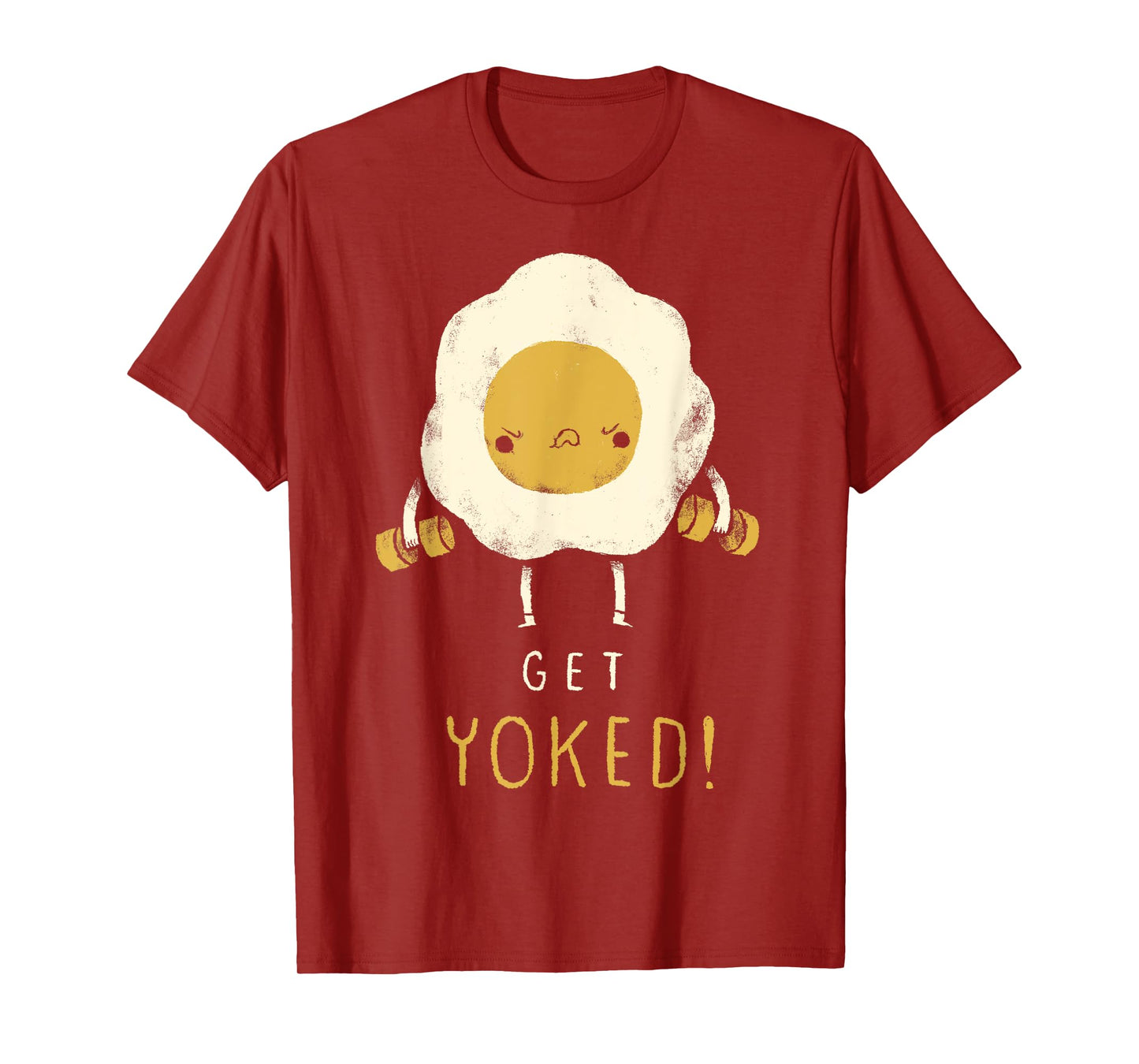 get yoked! yoked shirt. egg gym shirt. gym training shirt T-Shirt