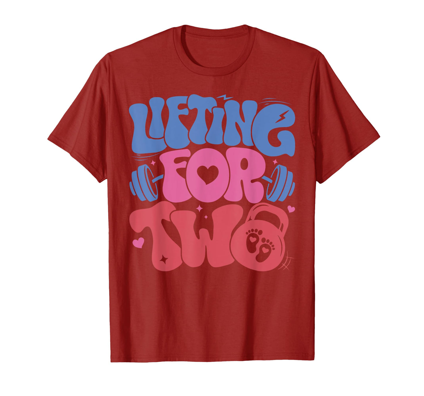 Lifting For Two Pregnancy Gym Fitness Workout Expecting Mom T-Shirt
