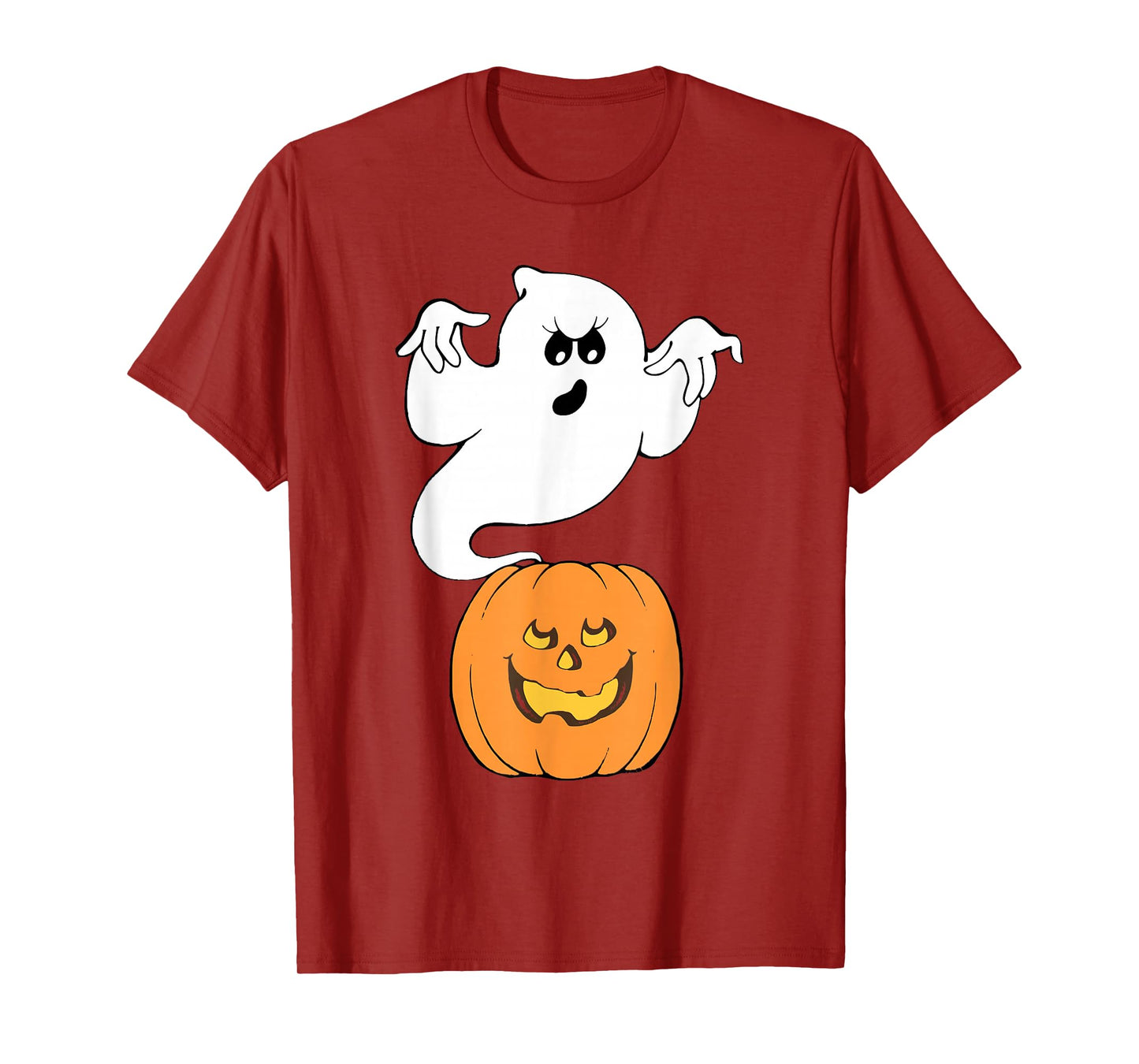 Vintage Halloween Pumpkin and Ghost Graphic Tee Spooky Creep T-Shirt