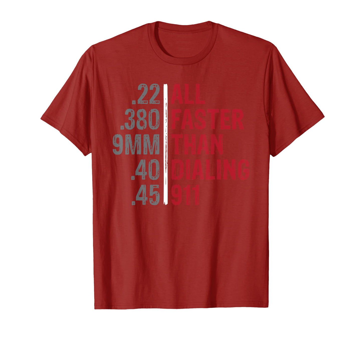 Emergency Tee All Faster Than Dialing 911 Unisex Adult Black Modern Classic Collarless T-Shirt