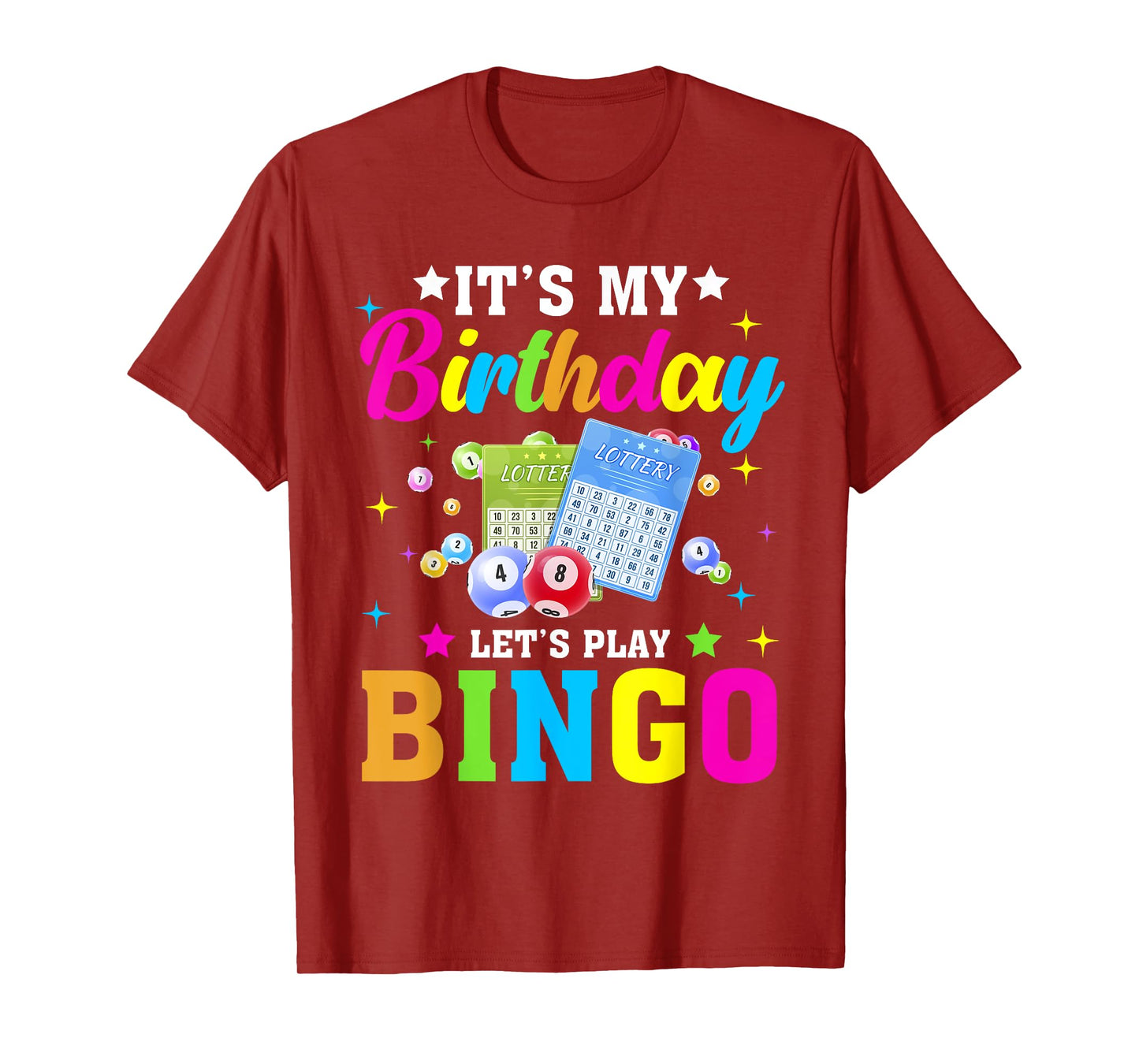 Bingo It's My Birthday Let's Play Bingo Vintage Xmas T-Shirt