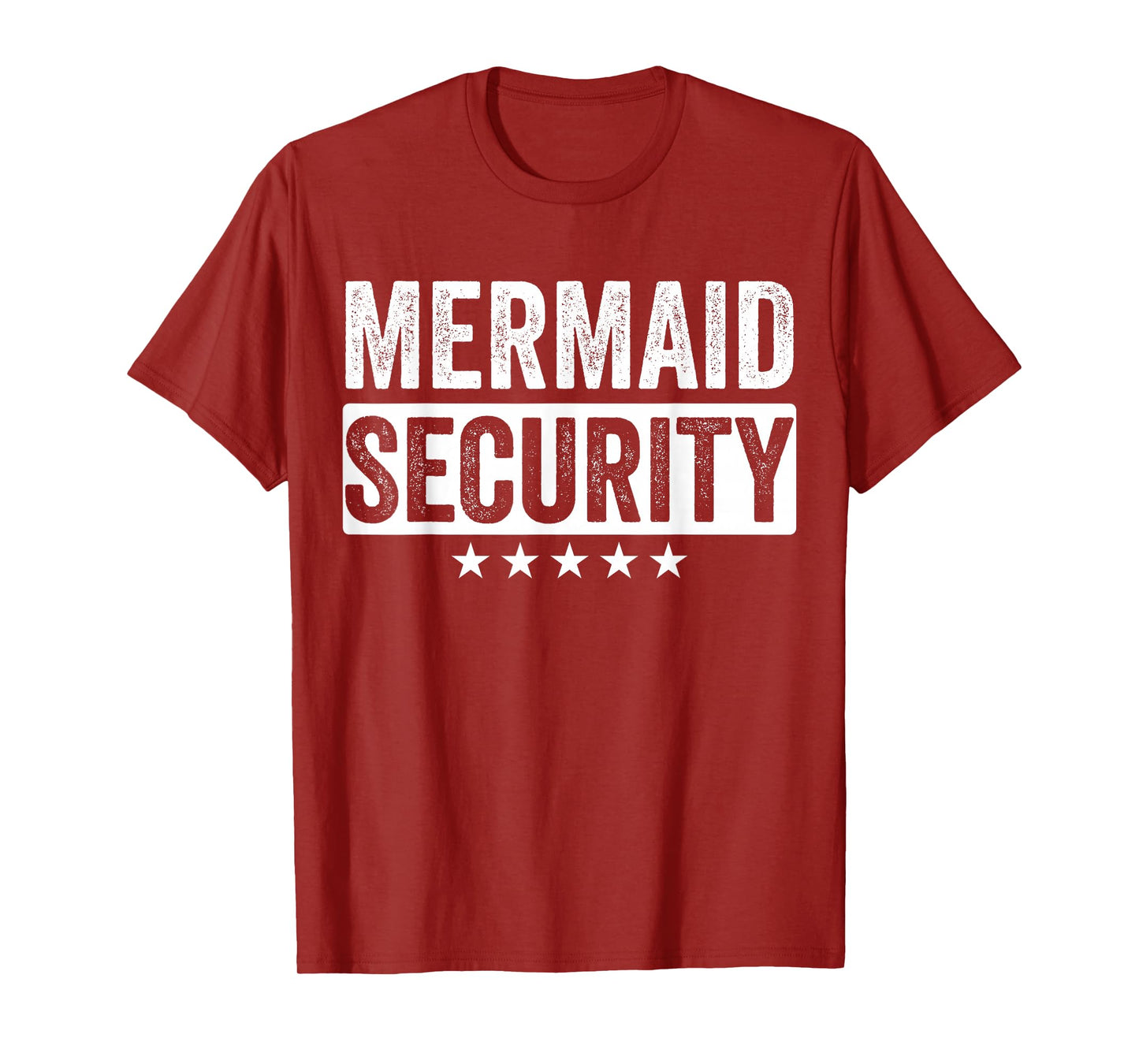 Mermaid Security Halloween Costume Dad Men Boy T-Shirt