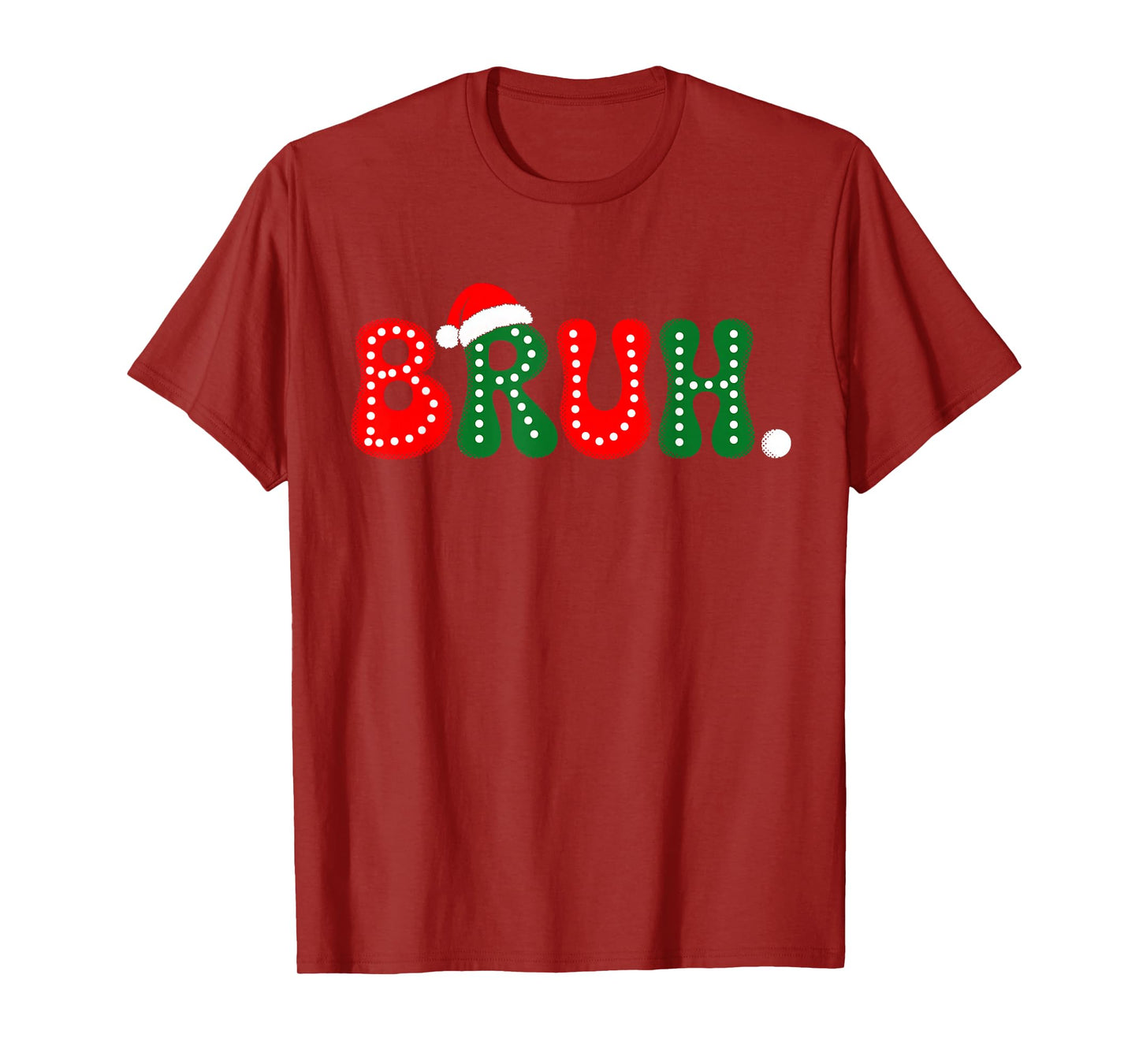 Bruh Funny Christmas Groovy Teens Boys Kids Xmas Pajamas T-Shirt