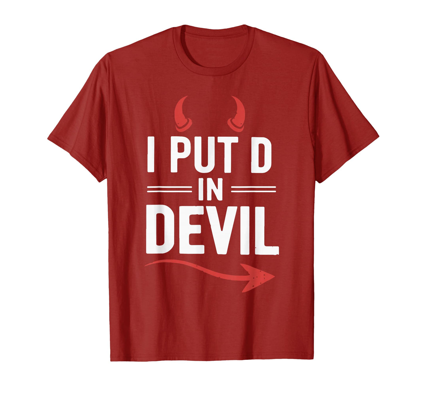 I Put D In Devil Funny Halloween Matching Couple Costume T-Shirt