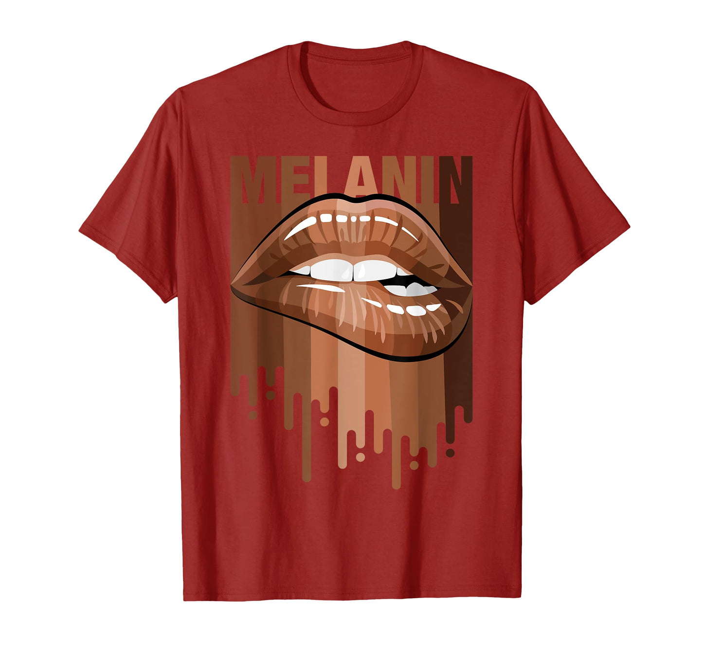 Cool Melanin Girl Lips Graphic Tees, Black Girls Magic Style T-Shirt