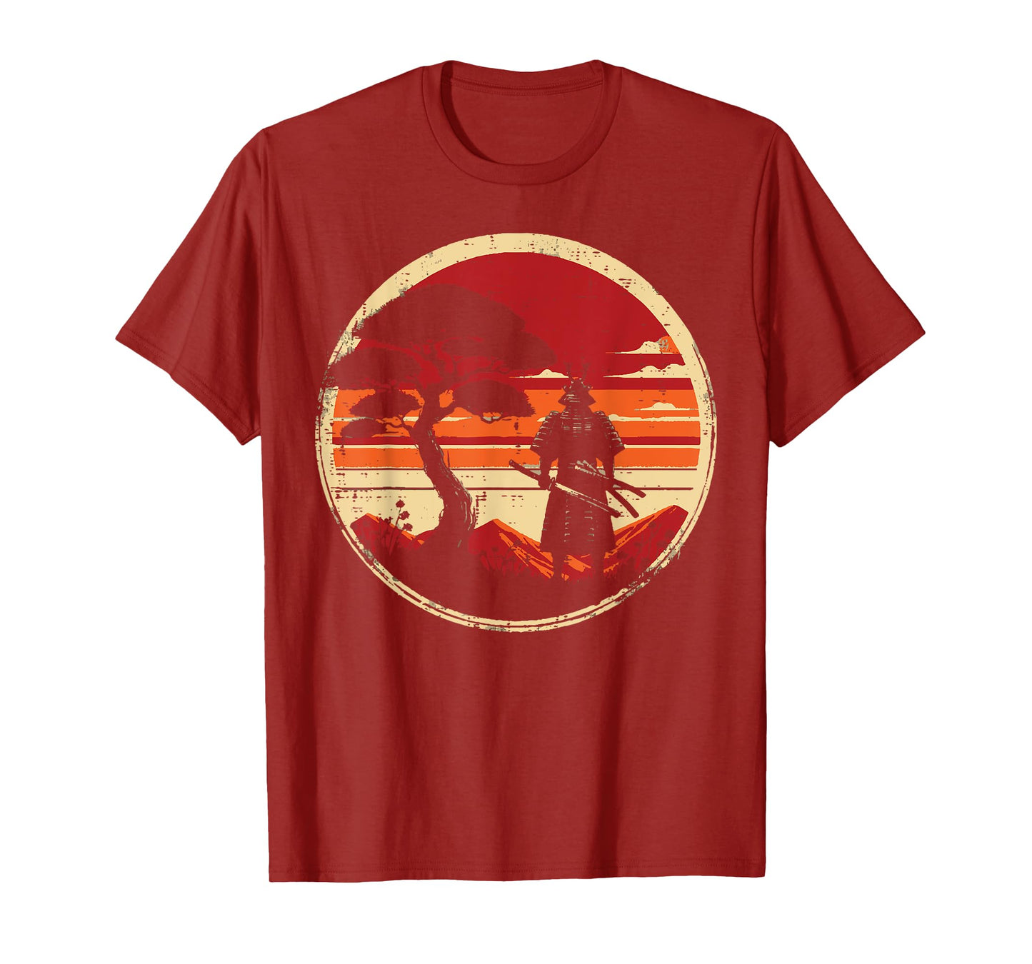 Japanese Art Samurai Retro Sunset Warrior Men Women Kids T-Shirt