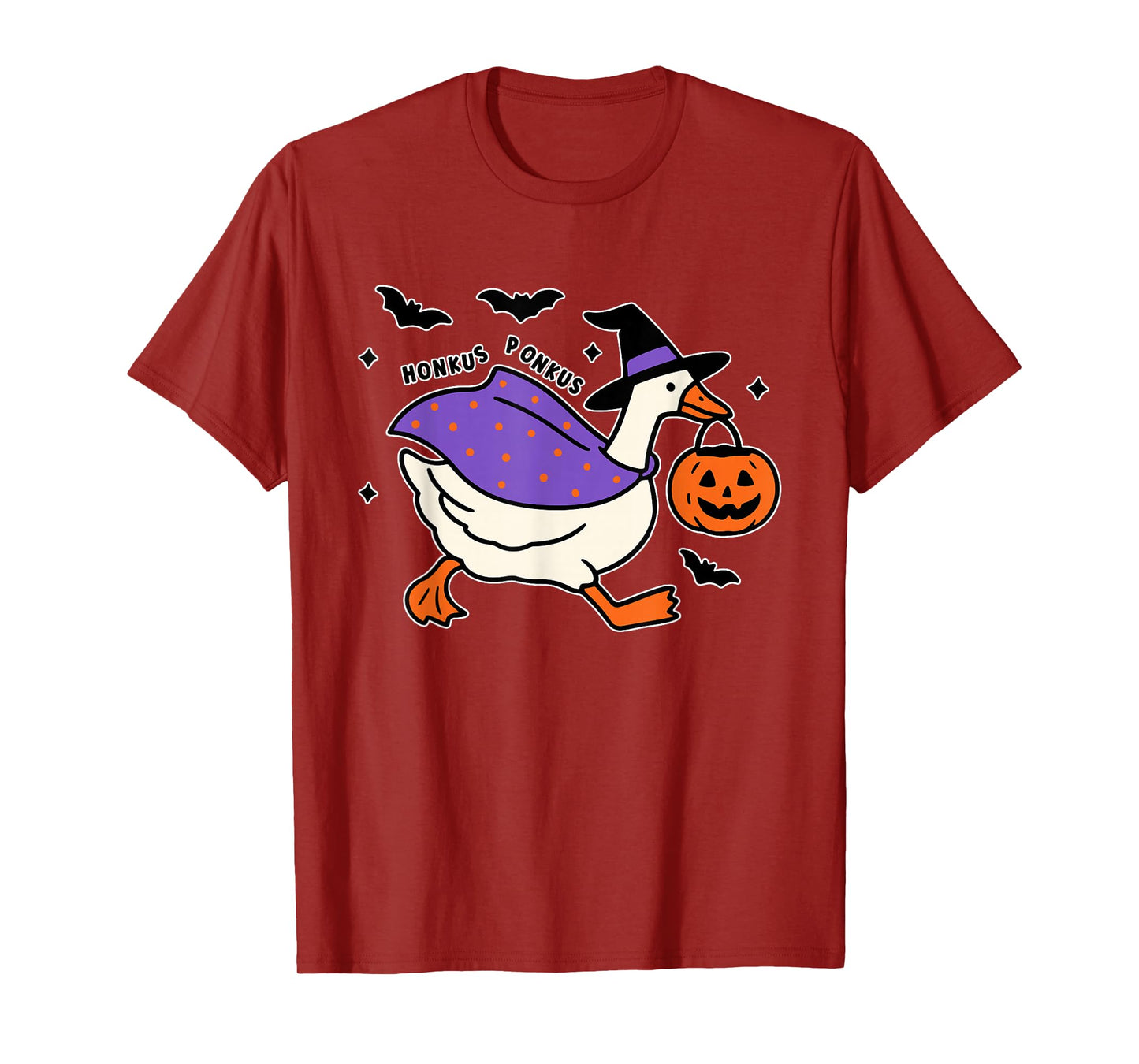 Honkus Ponkus Halloween Goose Witch Pumpkin Funny Costume T-Shirt