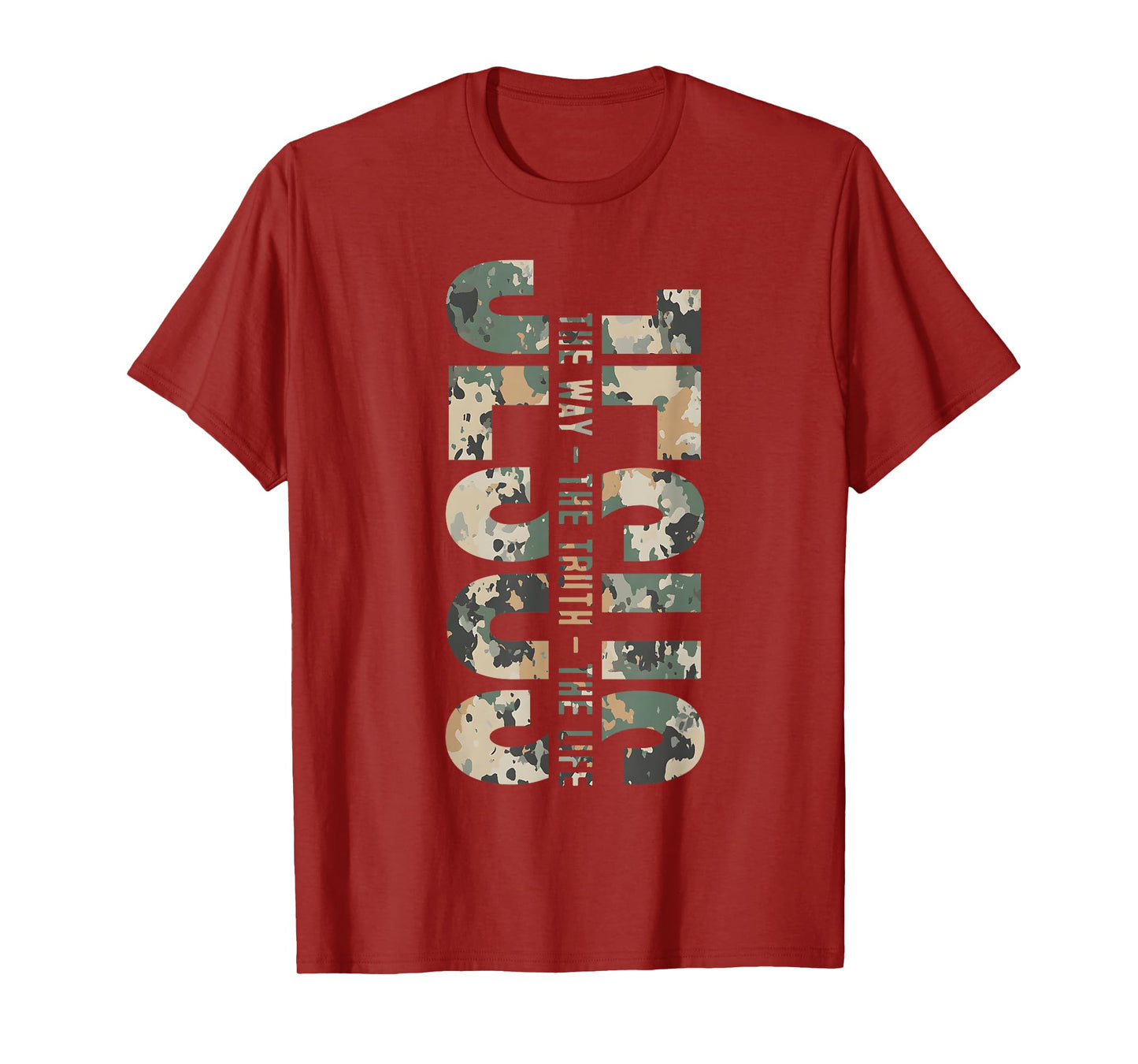 Jesus the Way the Truth the Life Camo Camouflage Natural T-Shirt