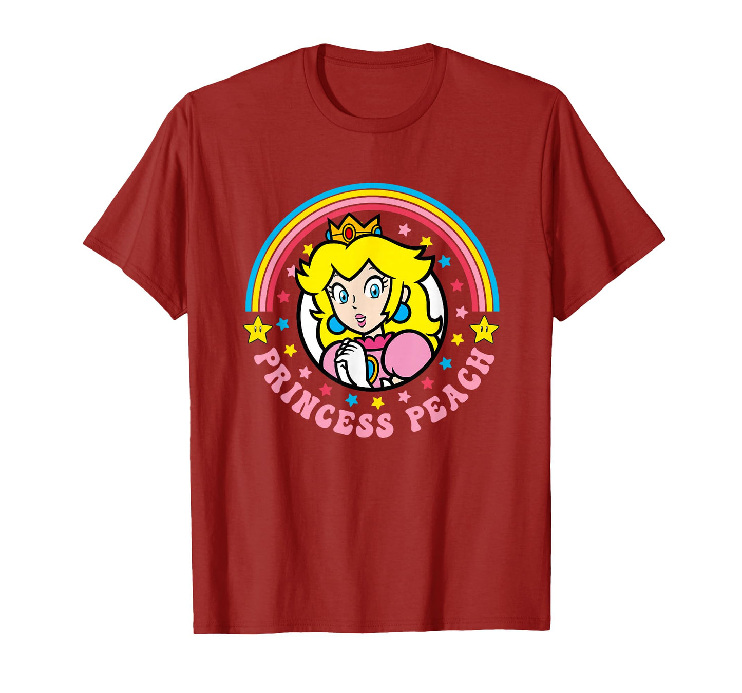 Super Mario Bros Rainbow Princess Peach Power Up T-Shirt