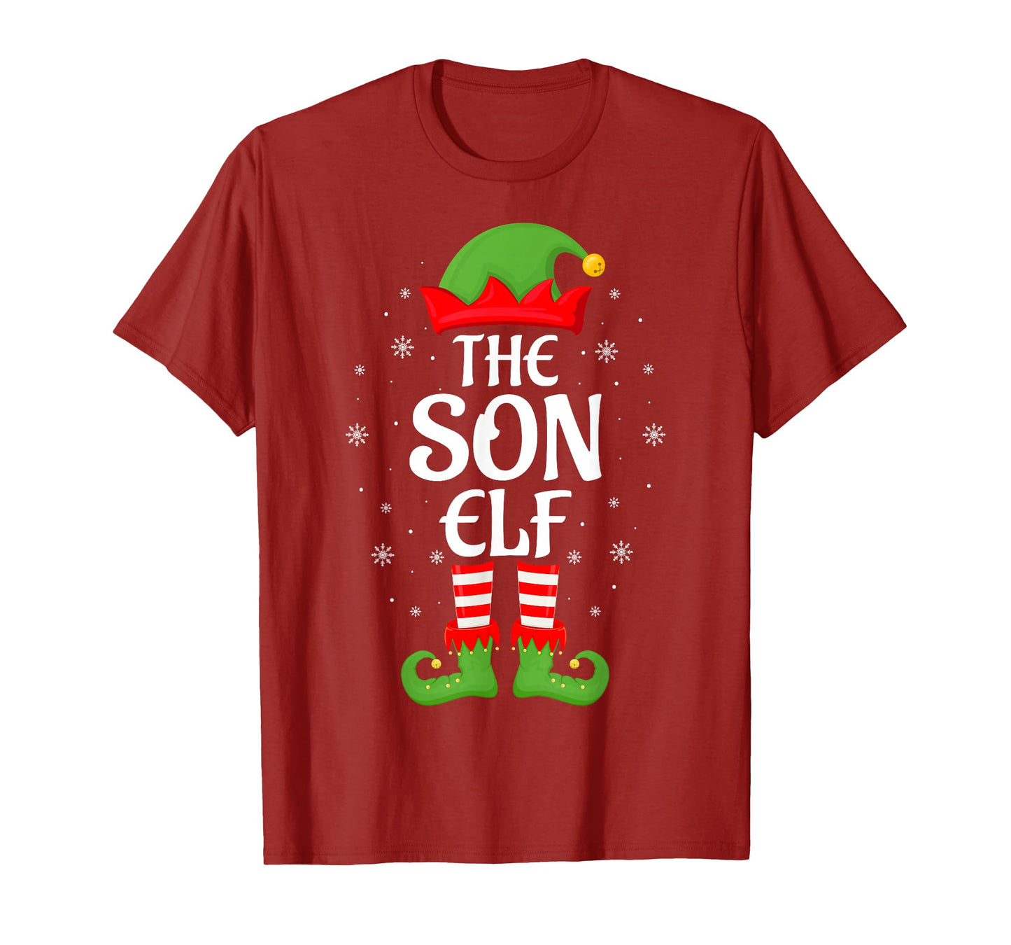 Son Elf Xmas Family Matching Elf Squad Christmas T-Shirt