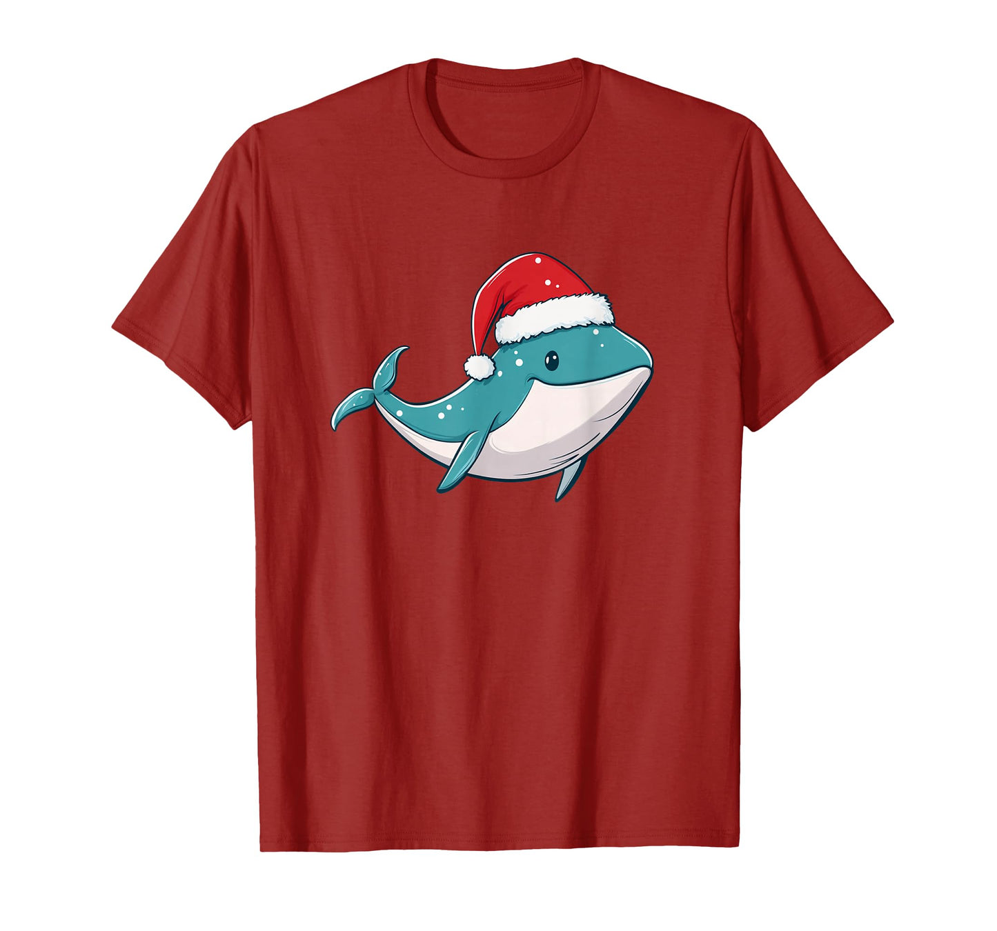 Enjoy The Holiday Season with a Whale and Santa Hat Combo T-Shirt