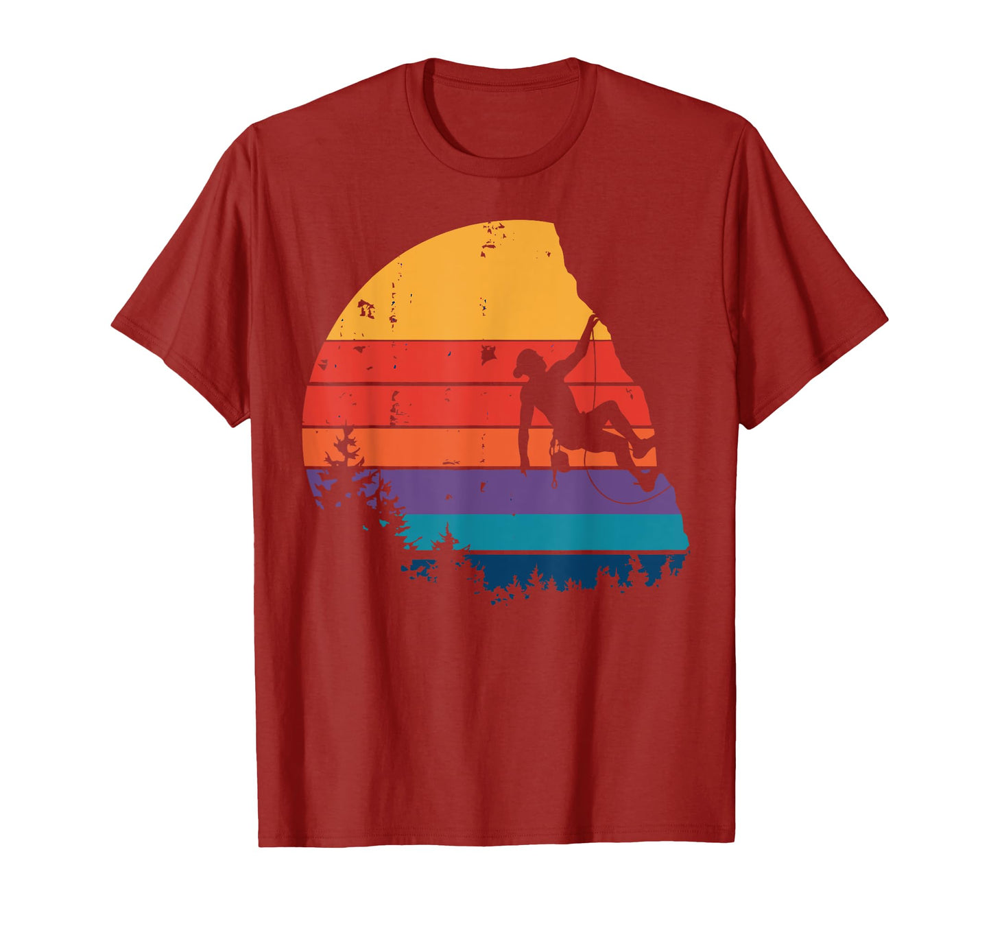 Vintage Bouldering Mountain Rock Climbing Gifts Climber Men T-Shirt