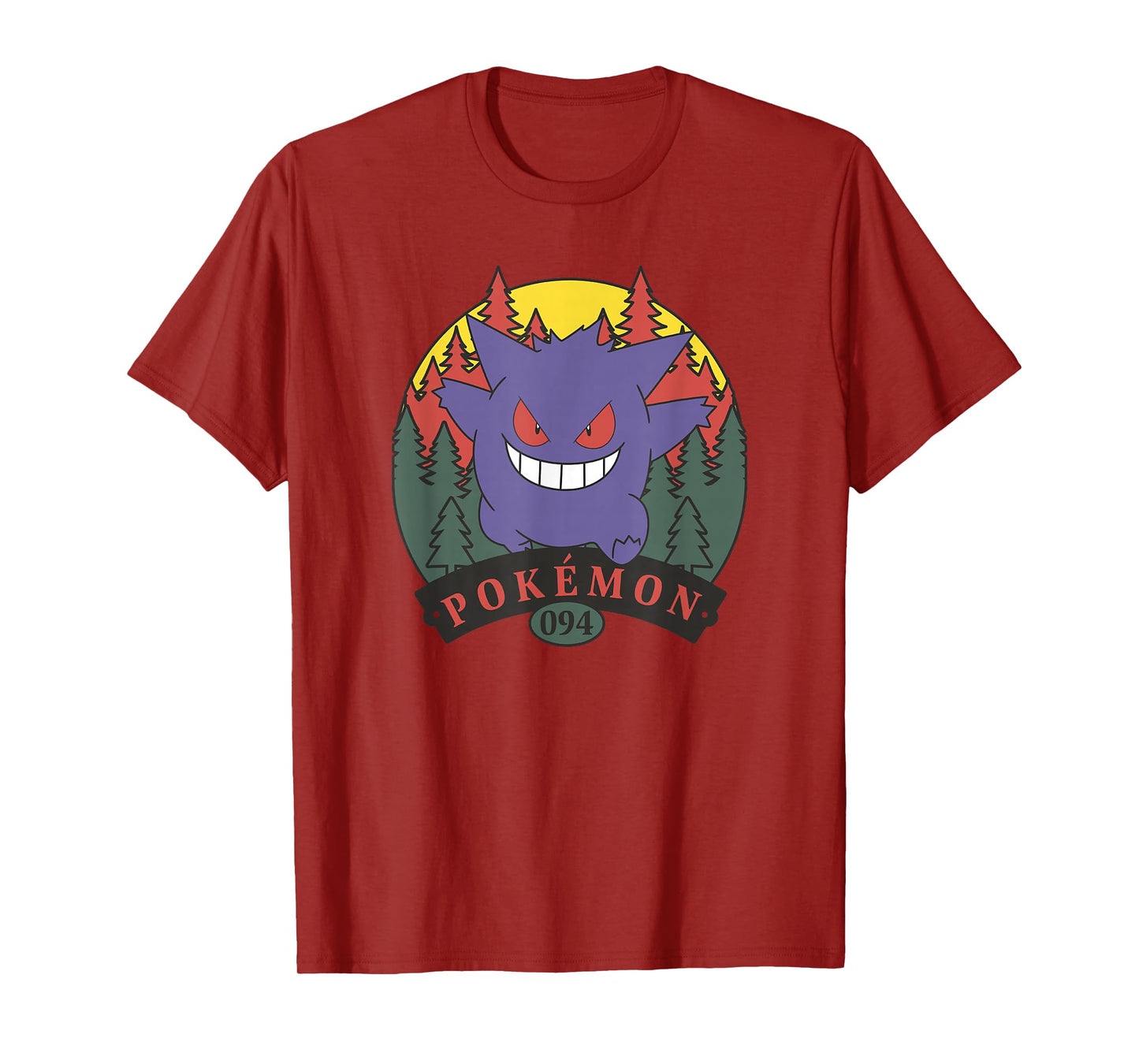 Pokémon 094 Gengar Outdoor Adventure Forest Park Badge T-Shirt