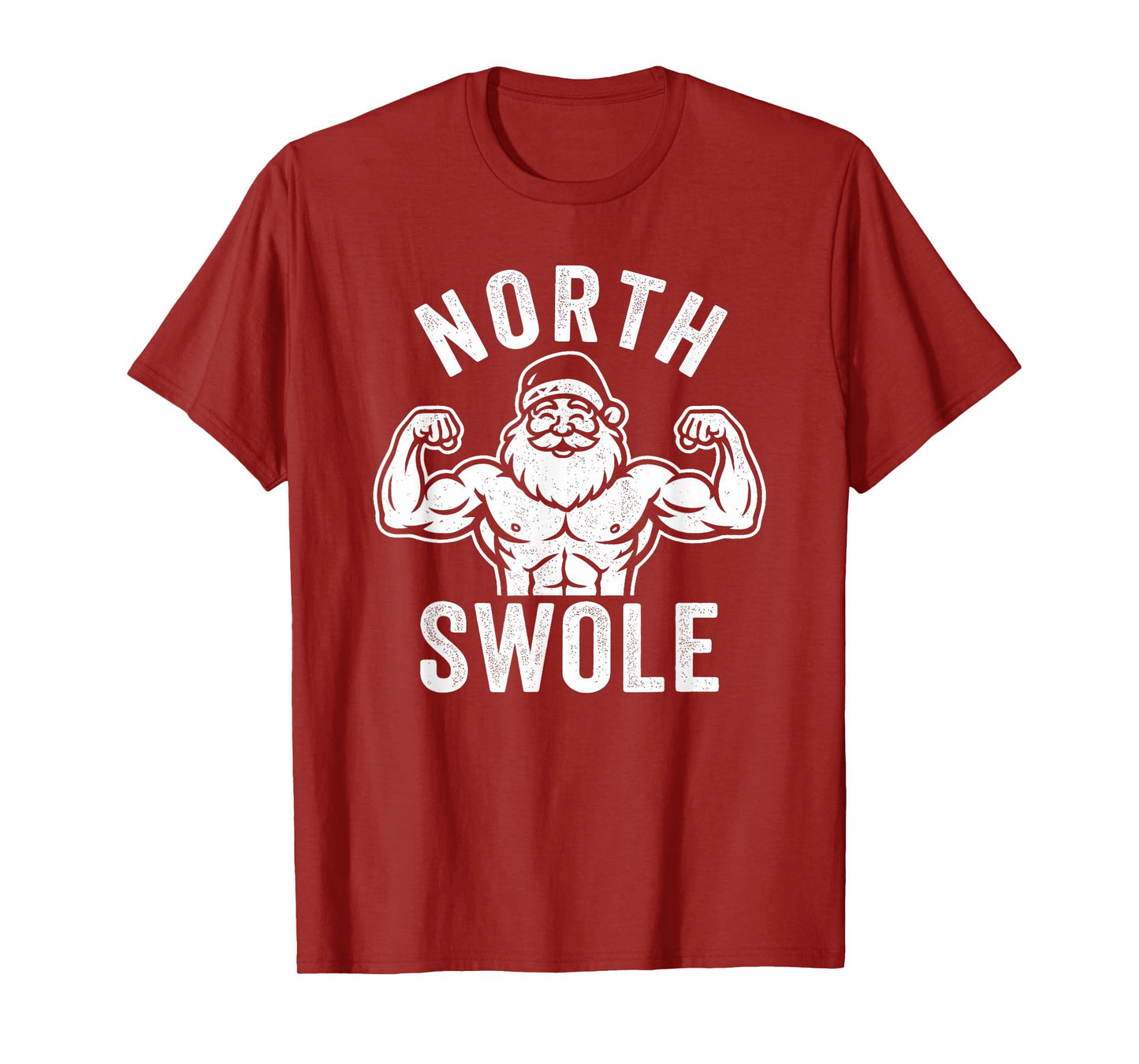 North Swole Funny Bodybuilder Santa Christmas Gym T-Shirt