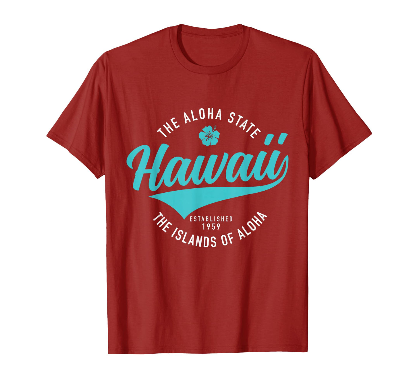 Hawaii The Aloha State Hawaiian Islands Souvenir Vintage T-Shirt