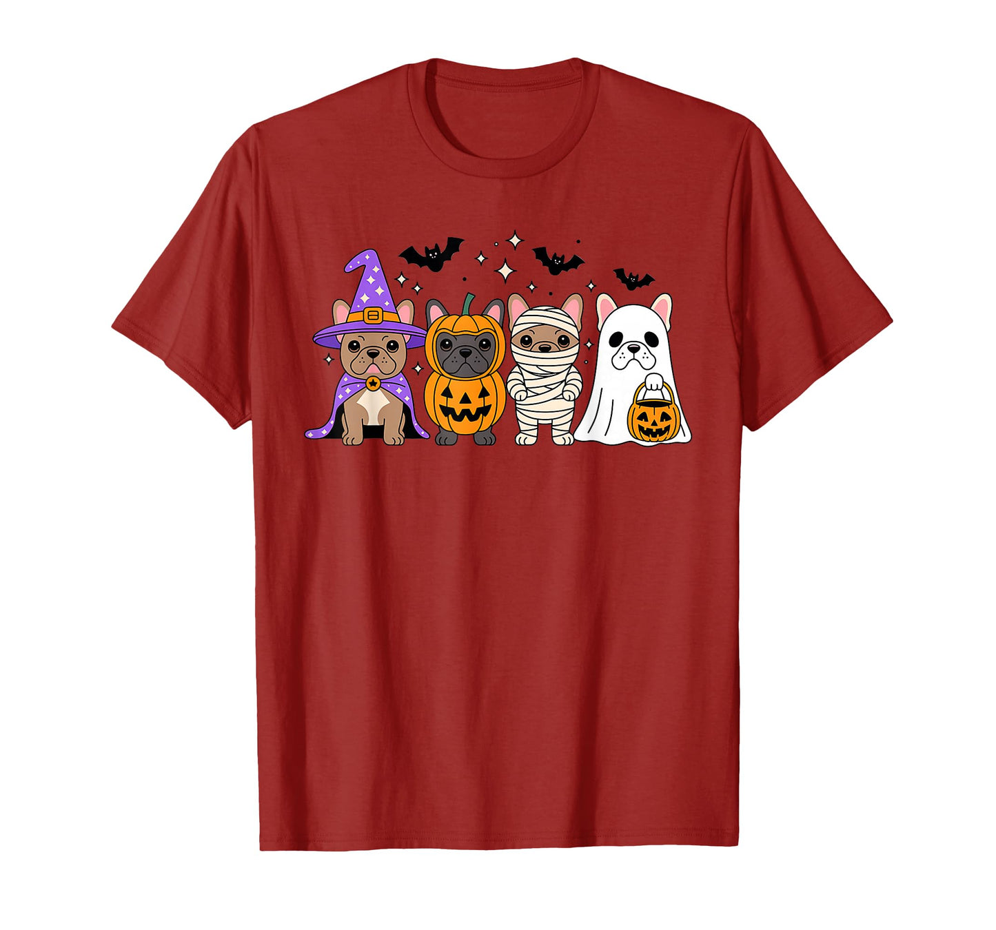 Funny French Bulldog Halloween Party Dogs Trick or Treat T-Shirt
