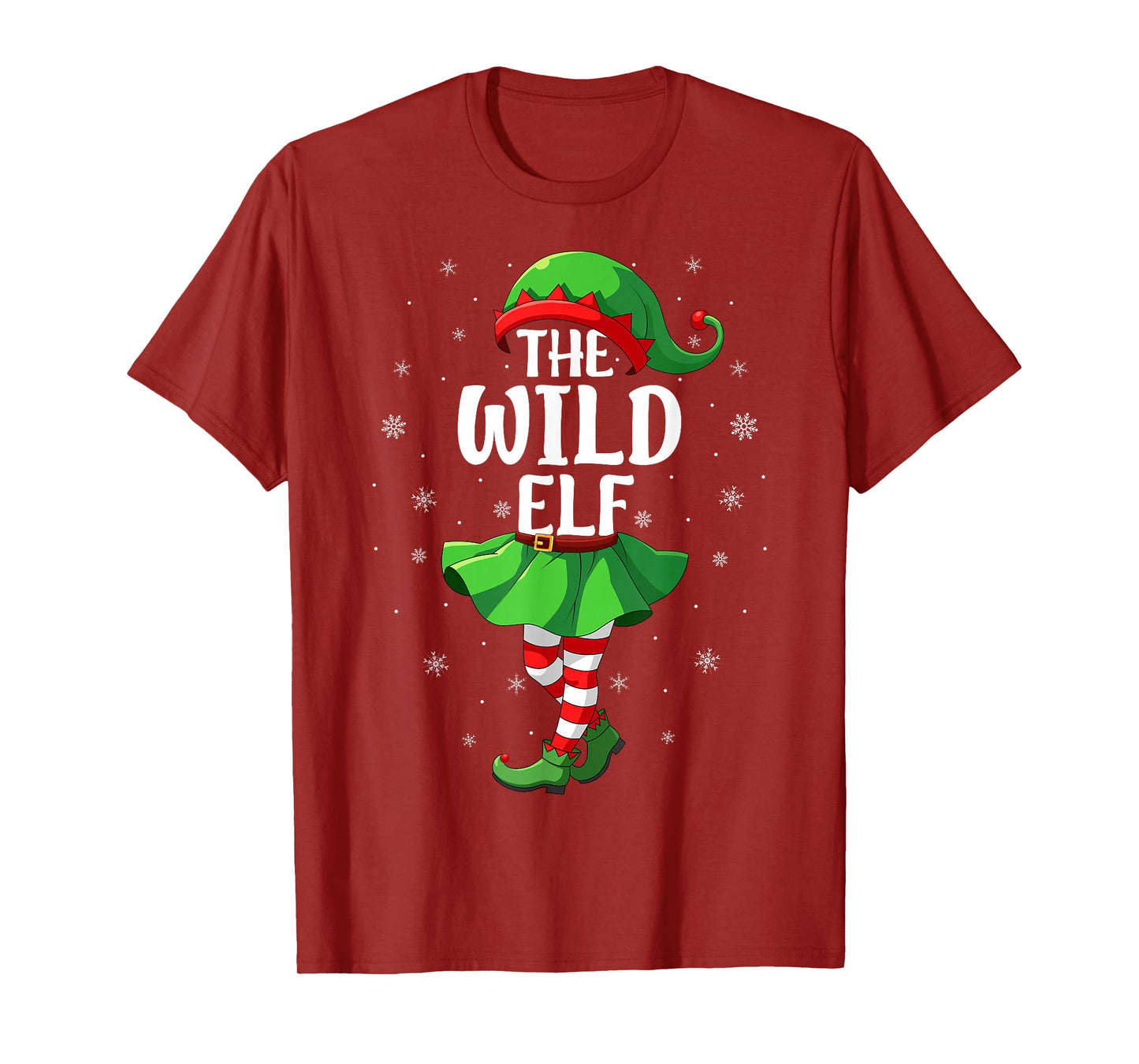 Wild Elf Christmas Girls Women Elf Squad Xmas Family T-Shirt