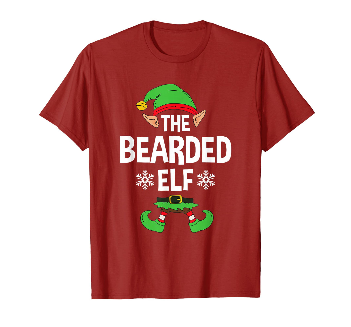 The Bearded Elf Party Family Group Matching X-Mas Beard T-Shirt
