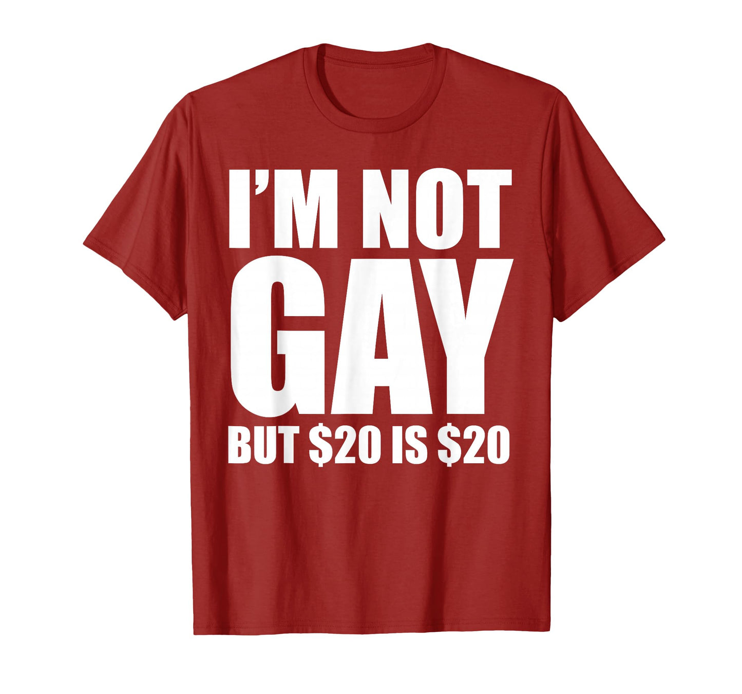 20 Bucks is 20$ Humorous Bargain Funny LGBT T-Shirt