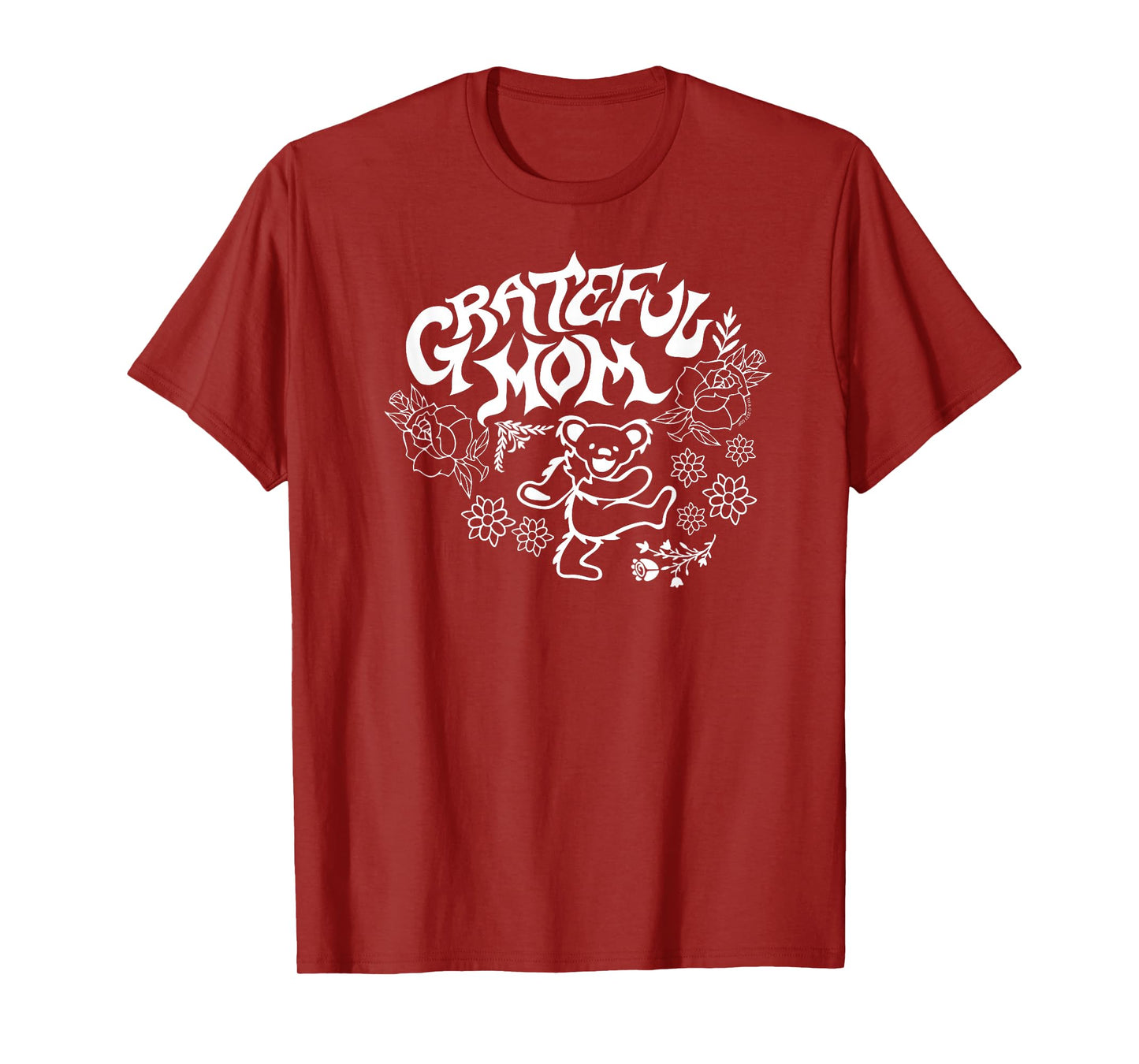 Grateful Dead Grateful Mom Dancing Bear and Flowers Band T-Shirt