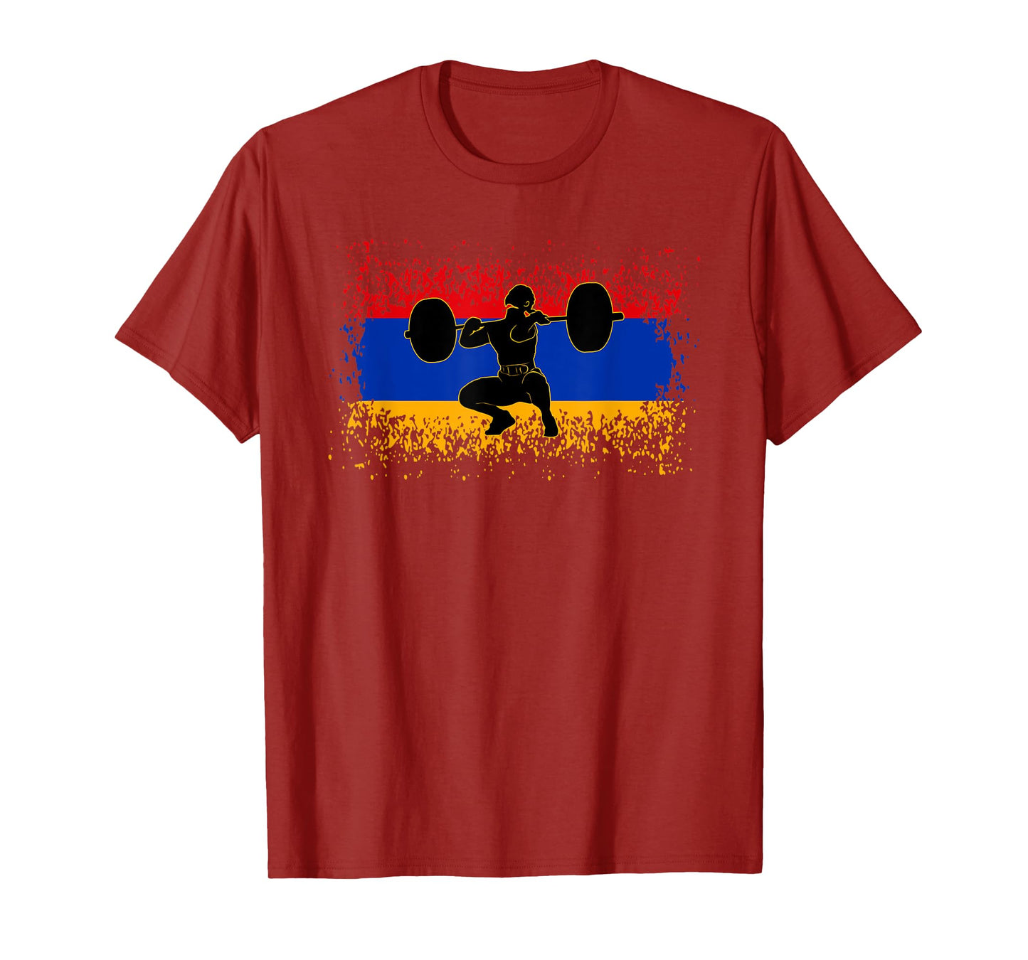 Weightlifting Men Armenia Flag Gym Competitive Workout T-Shirt