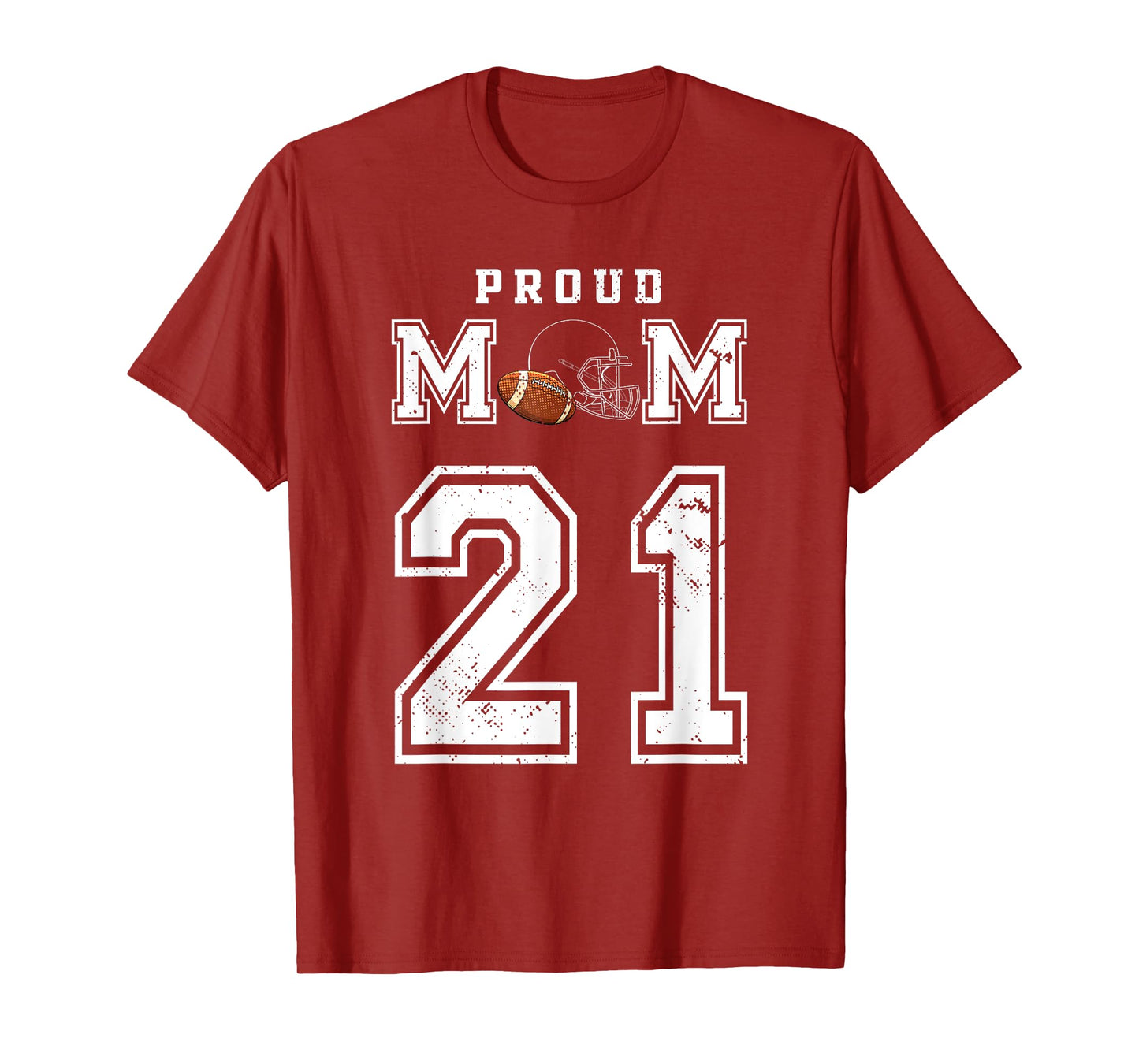 Custom Proud Football Mom Number 21 Personalized For Women T-Shirt