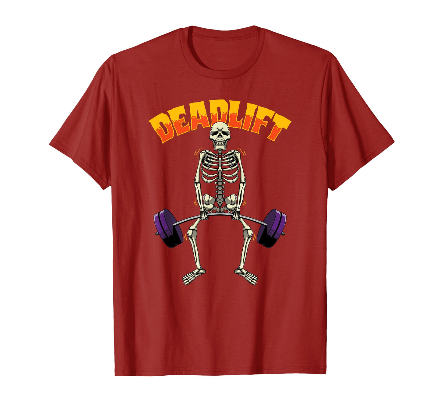 Deadlift Halloween Skeleton Weight Lifting Workout Gym Funny T-Shirt
