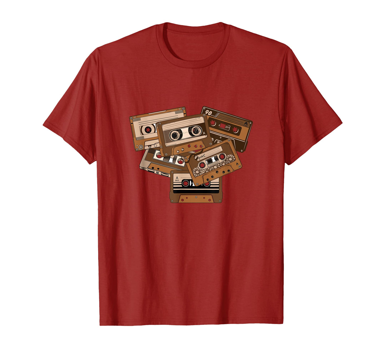 Brown Tape Cassettes Classic Old School Brown Color Graphic T-Shirt